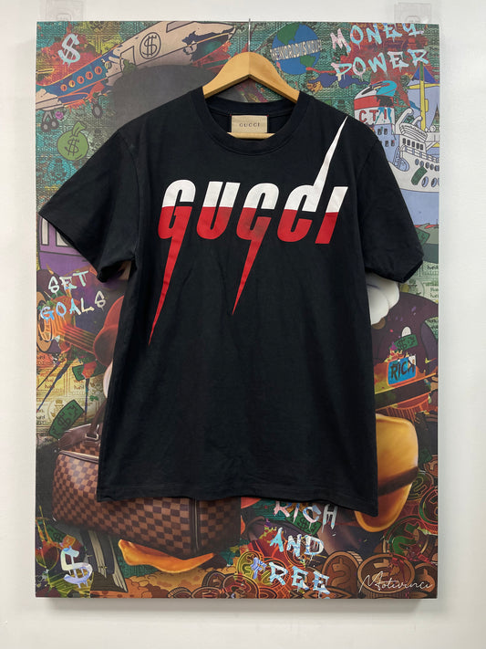 Gucci Black Red White Logo Tee