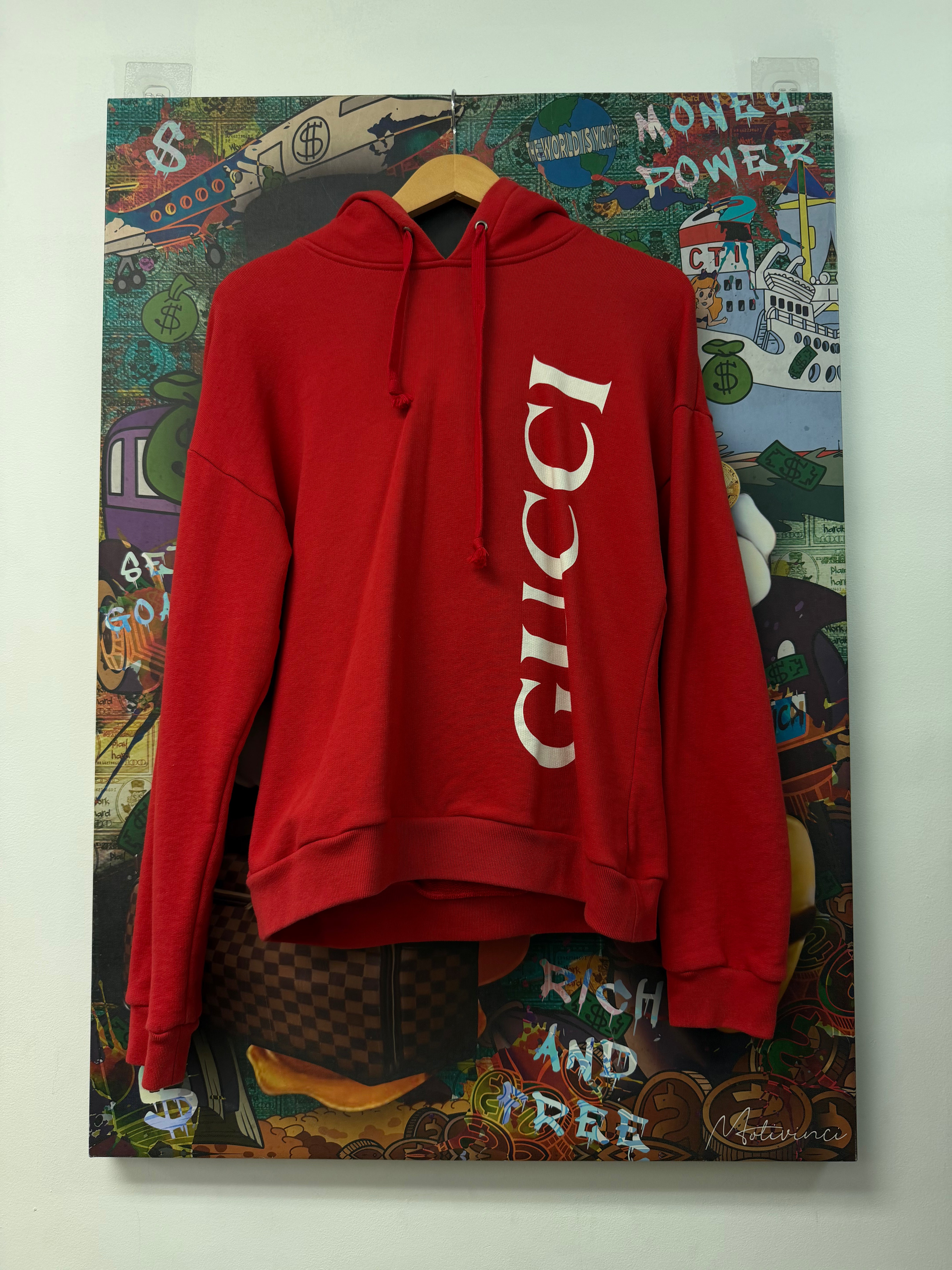 Gucci Red Classic Logo Hoodie