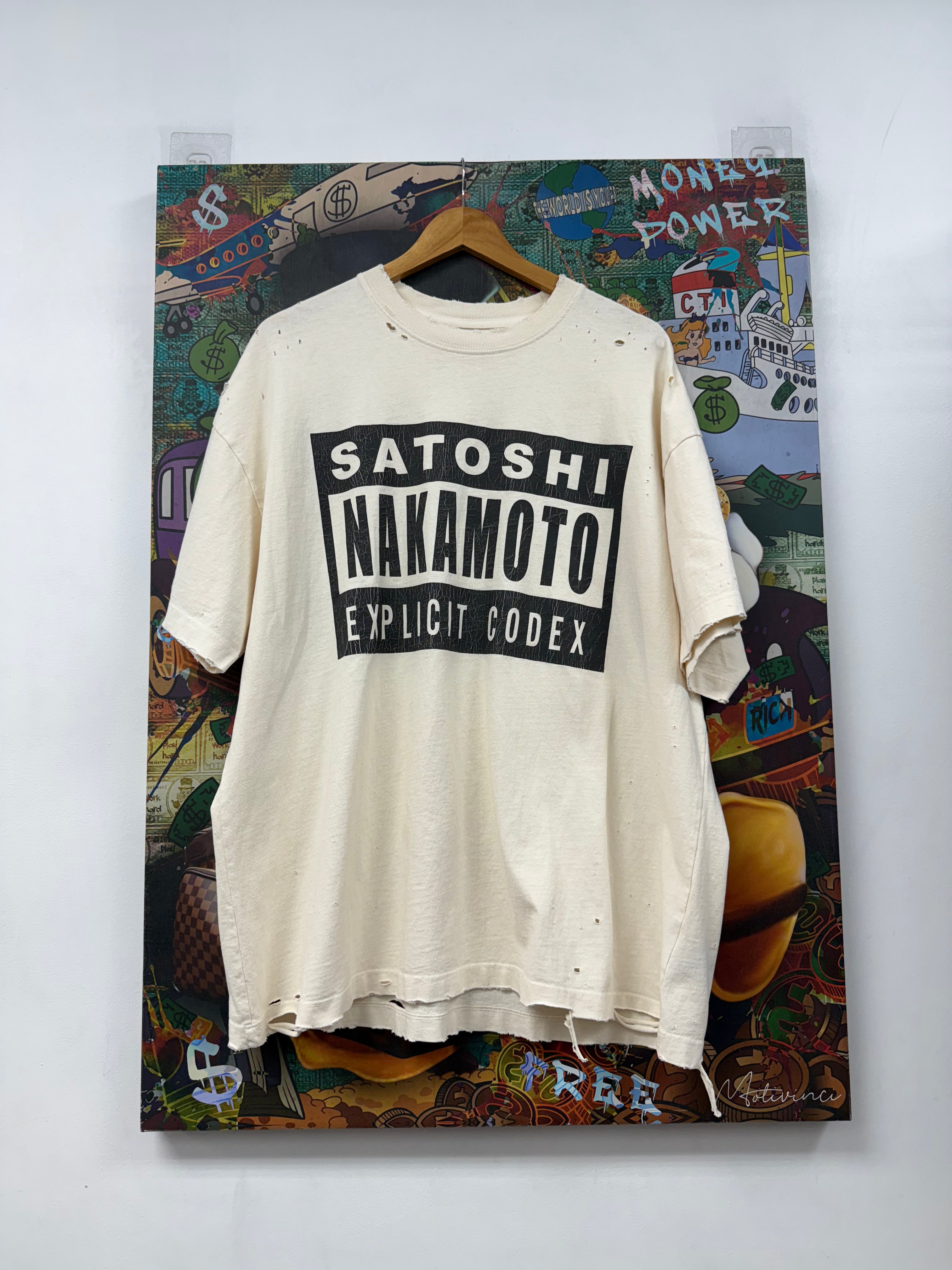 Satoshi Nakamoto Cream Explicit Code Tee