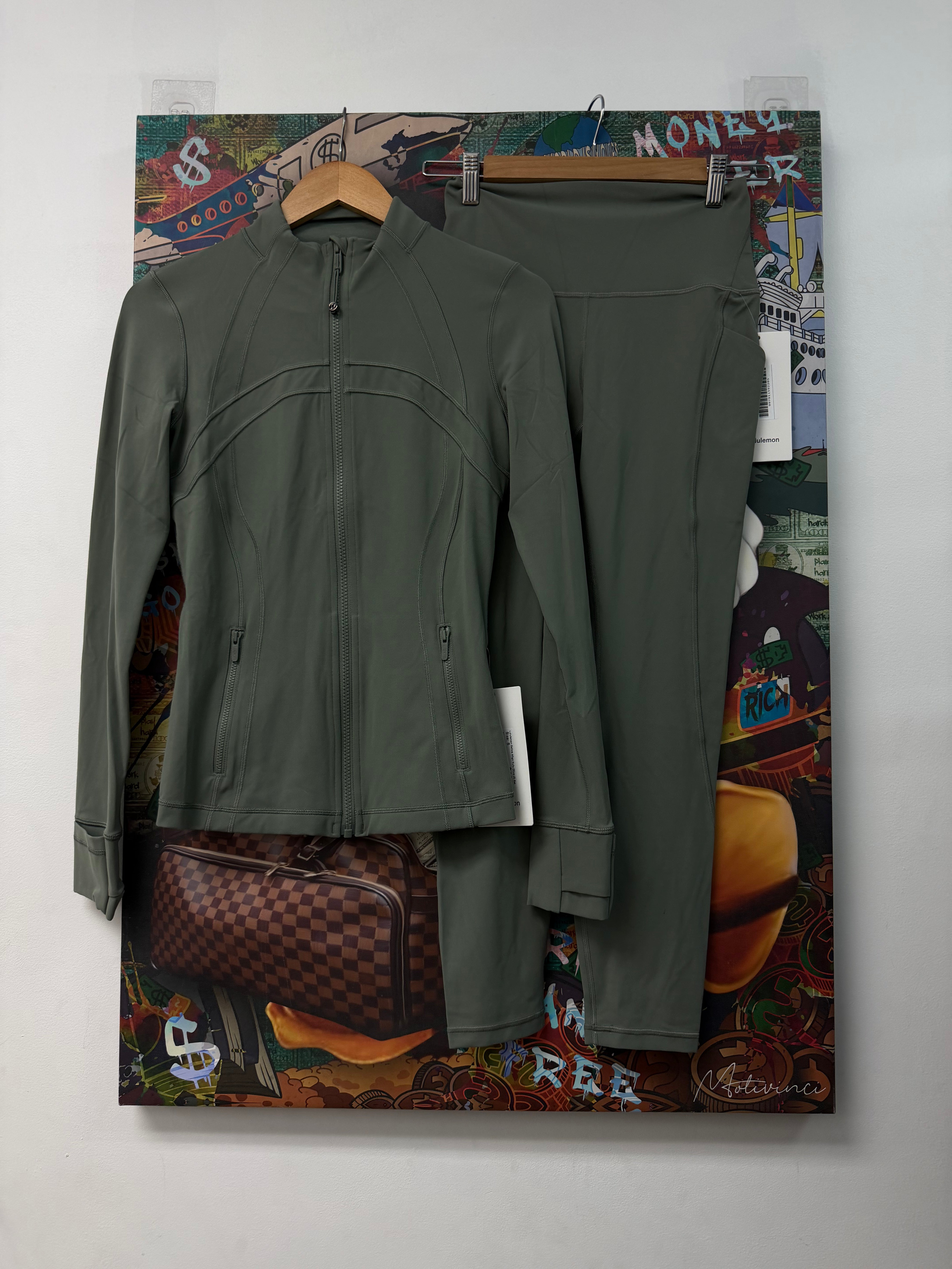 Lululemon Define Align Nulu Olive (2) Set