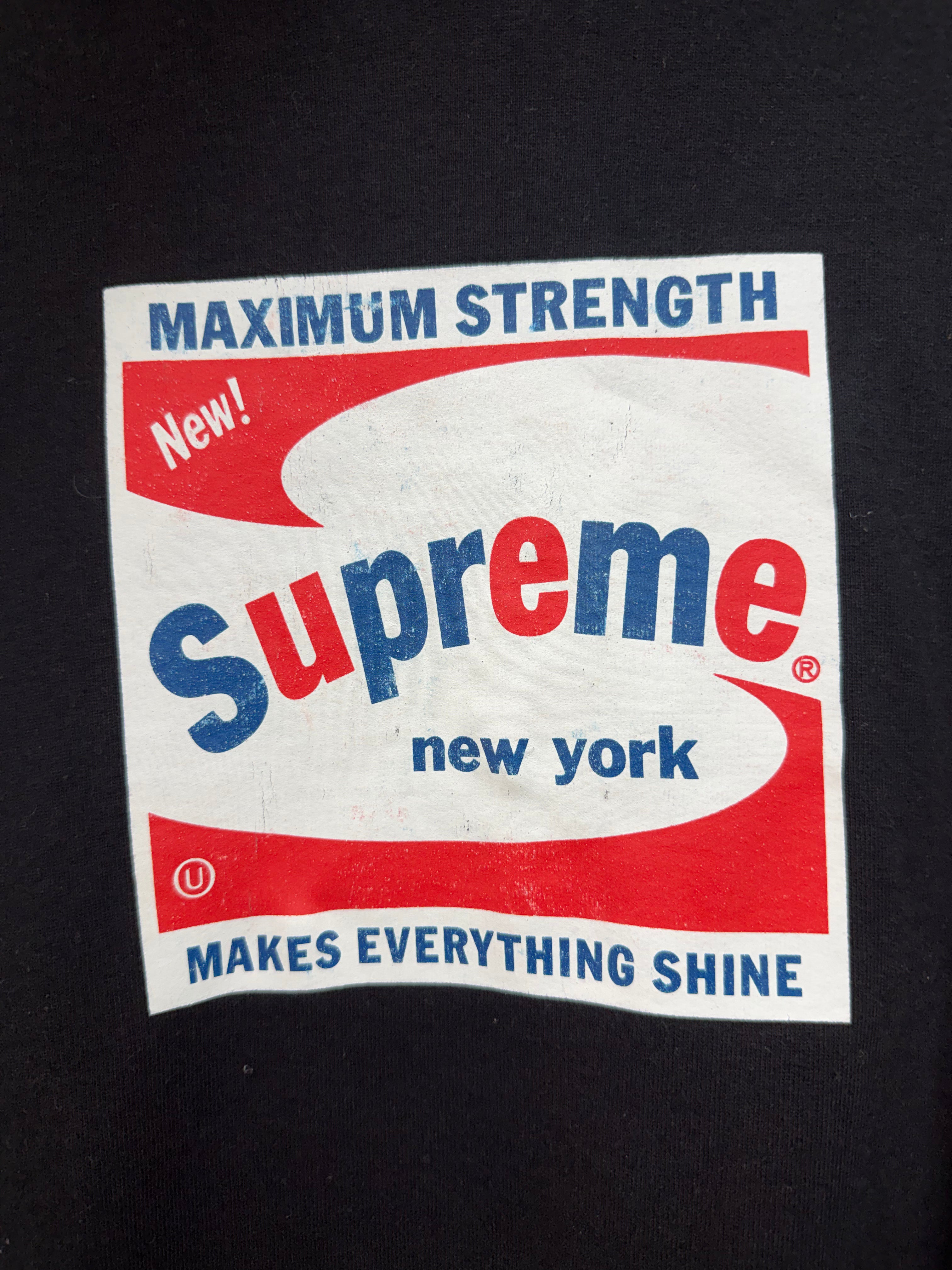 Supreme Black Red Blue Shine Hoodie