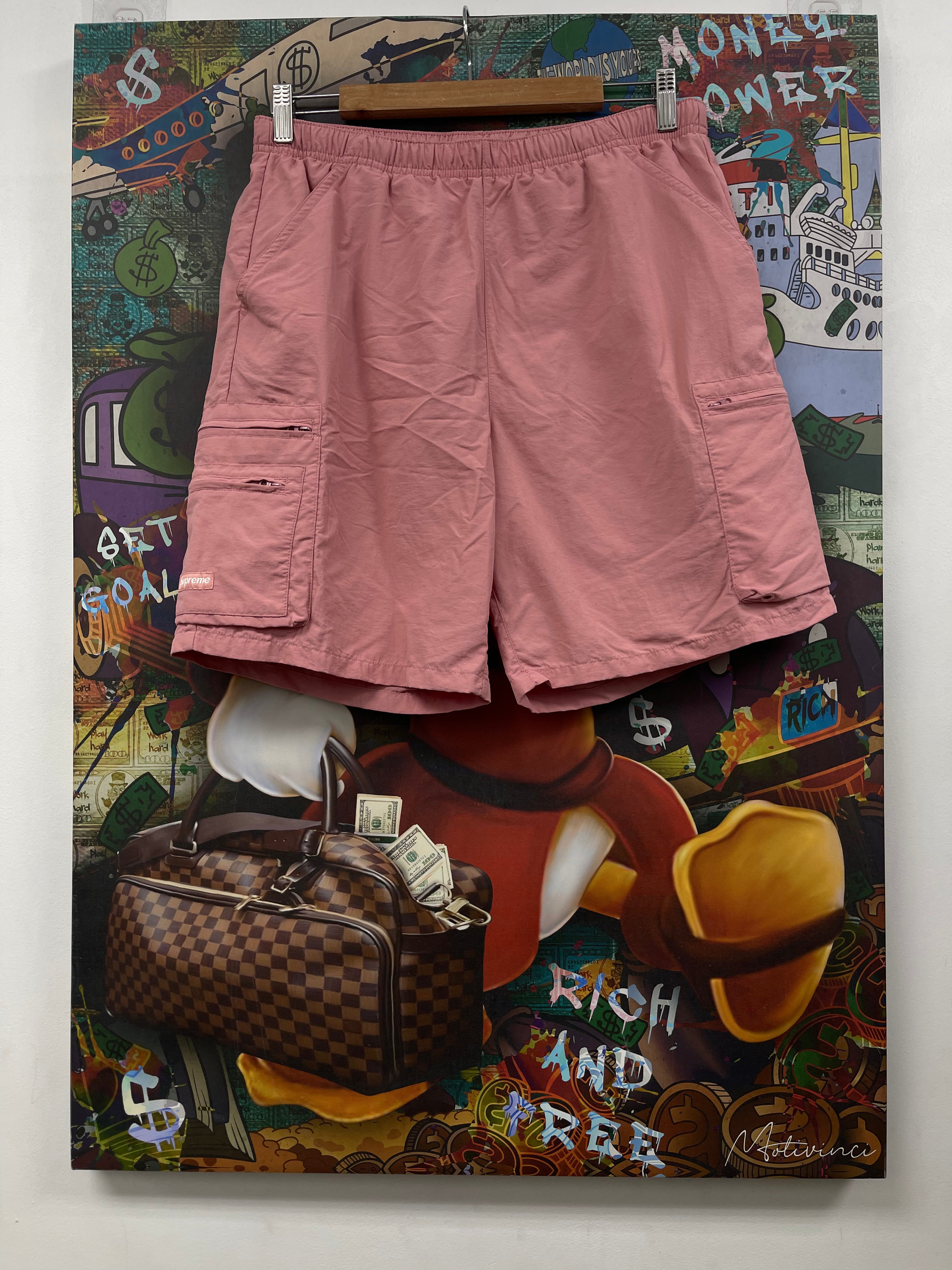 Supreme Salmon Pink Nylon Cargo Shorts