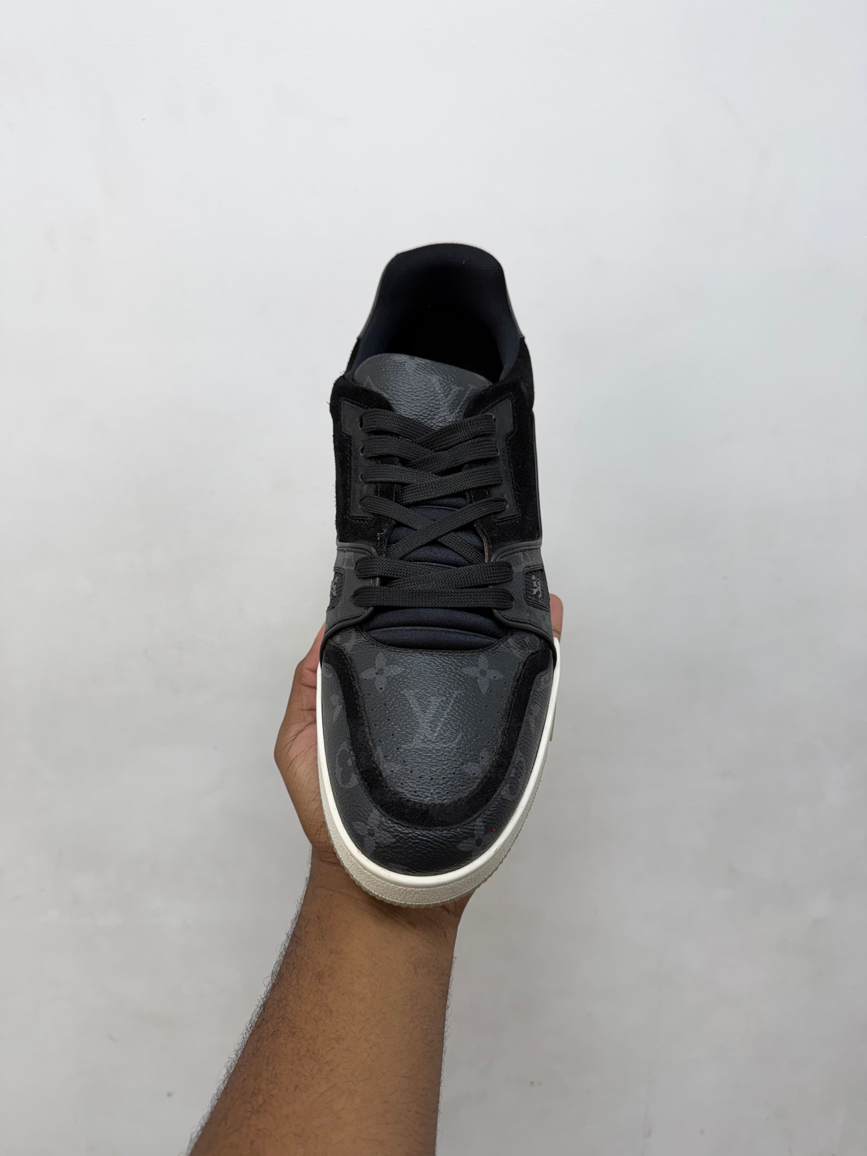 Louis Vuitton Black Suede Trainer Sneakers