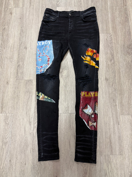 Amiri Playboy Magazine Black Jeans