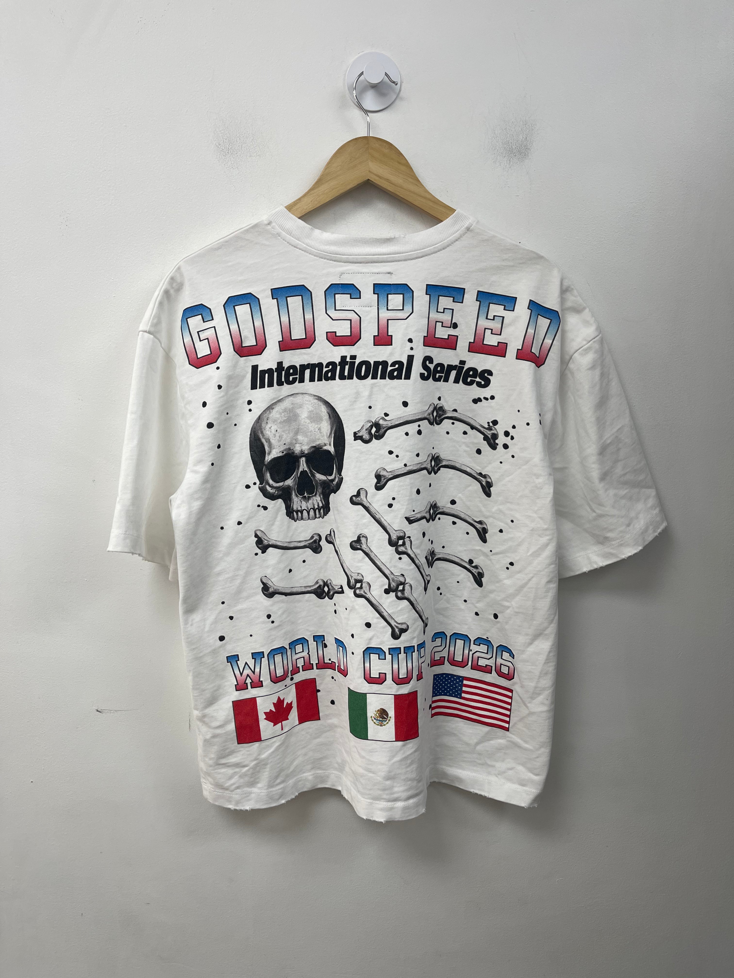 Godspeed White Planet Futbol Tee