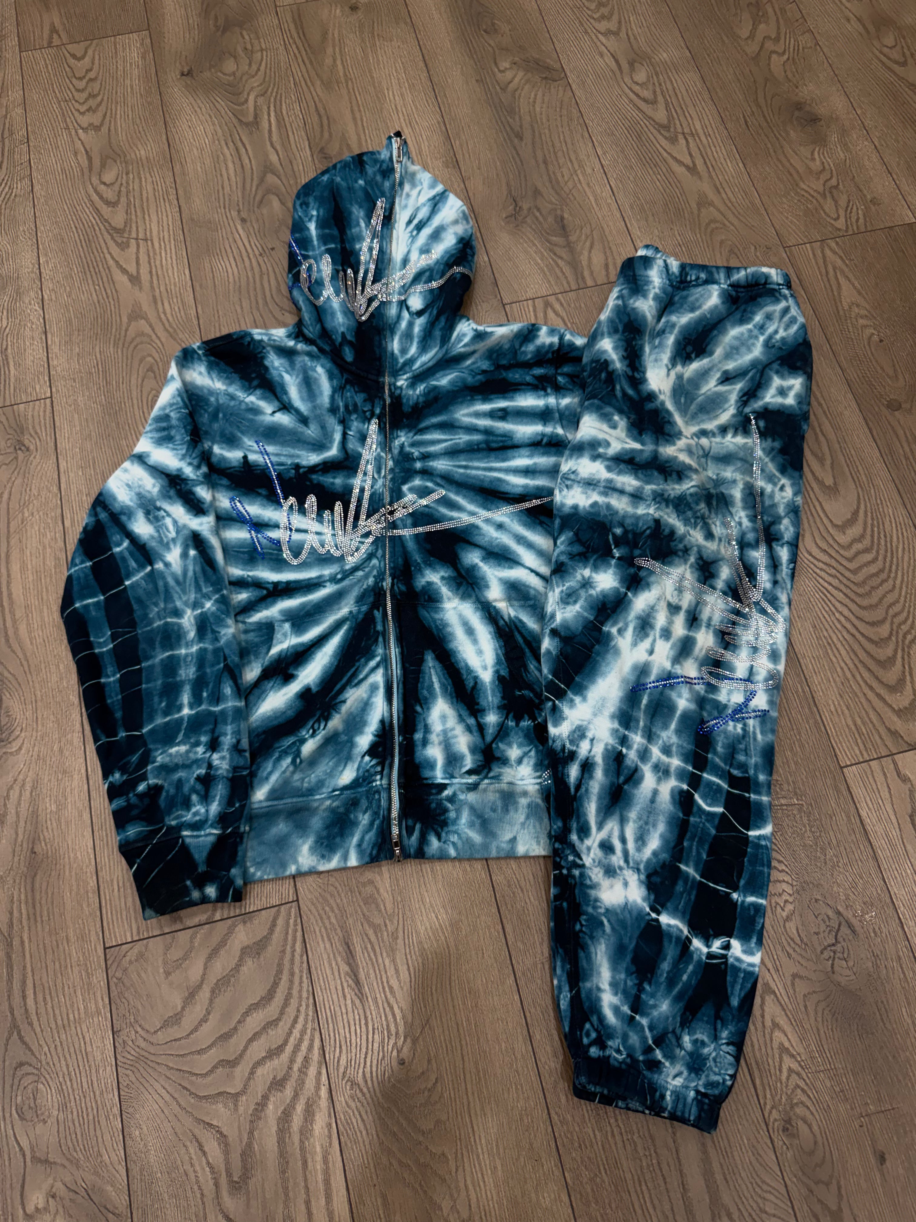 New York Blue Tie Dye Sweatsuit