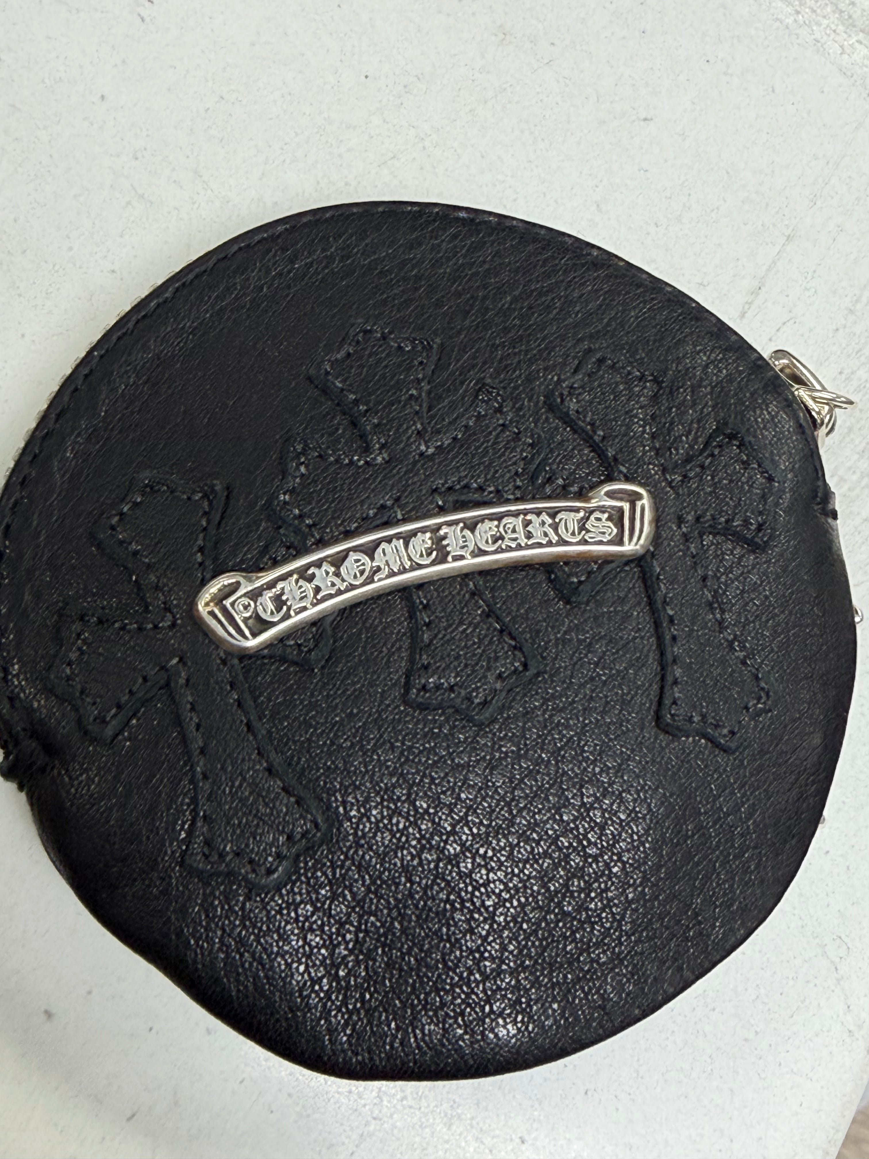 Chrome Hearts Coin Purse W Chain 3 Cross Wallet