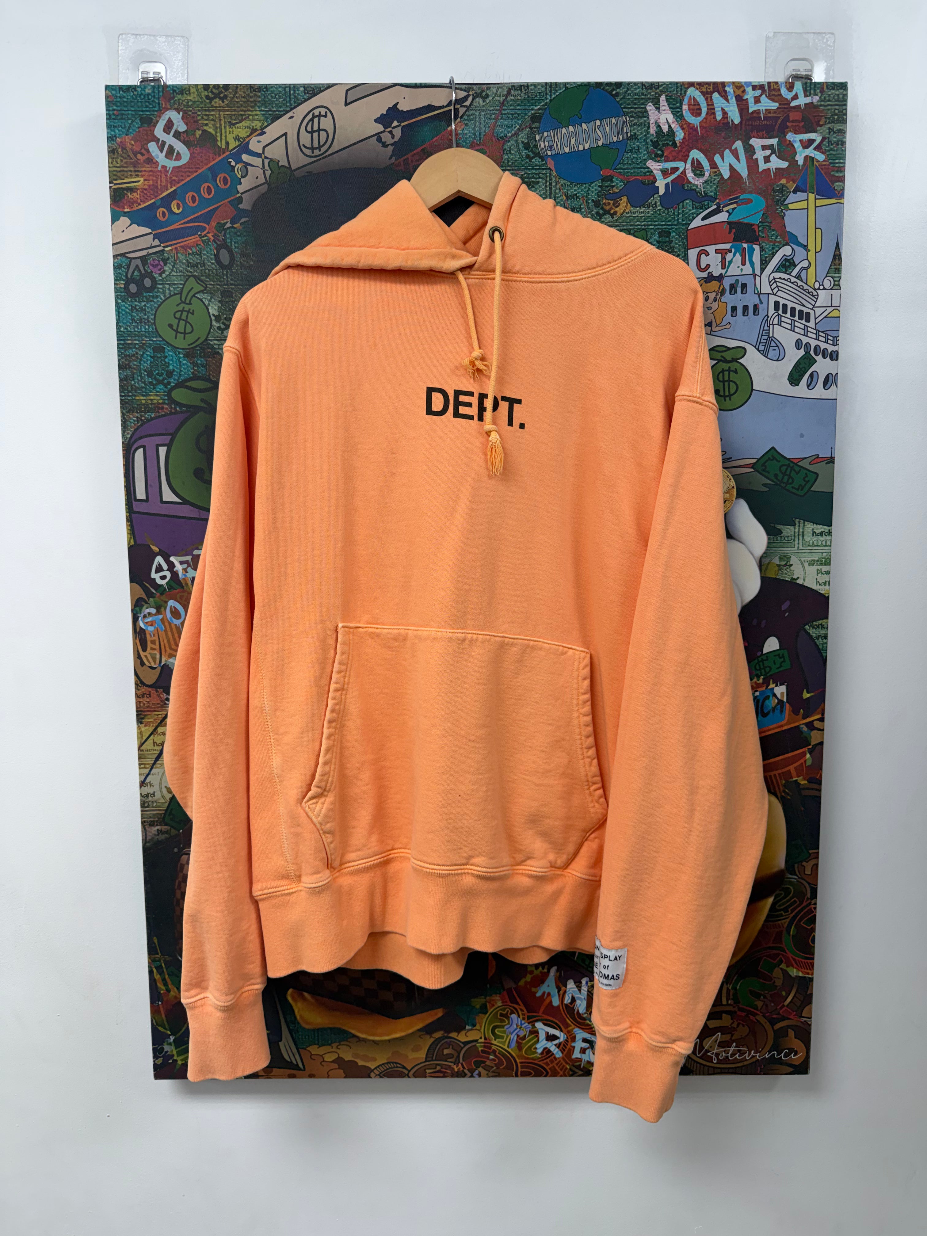 Gallery Dept Orange Black Classic Hoodie
