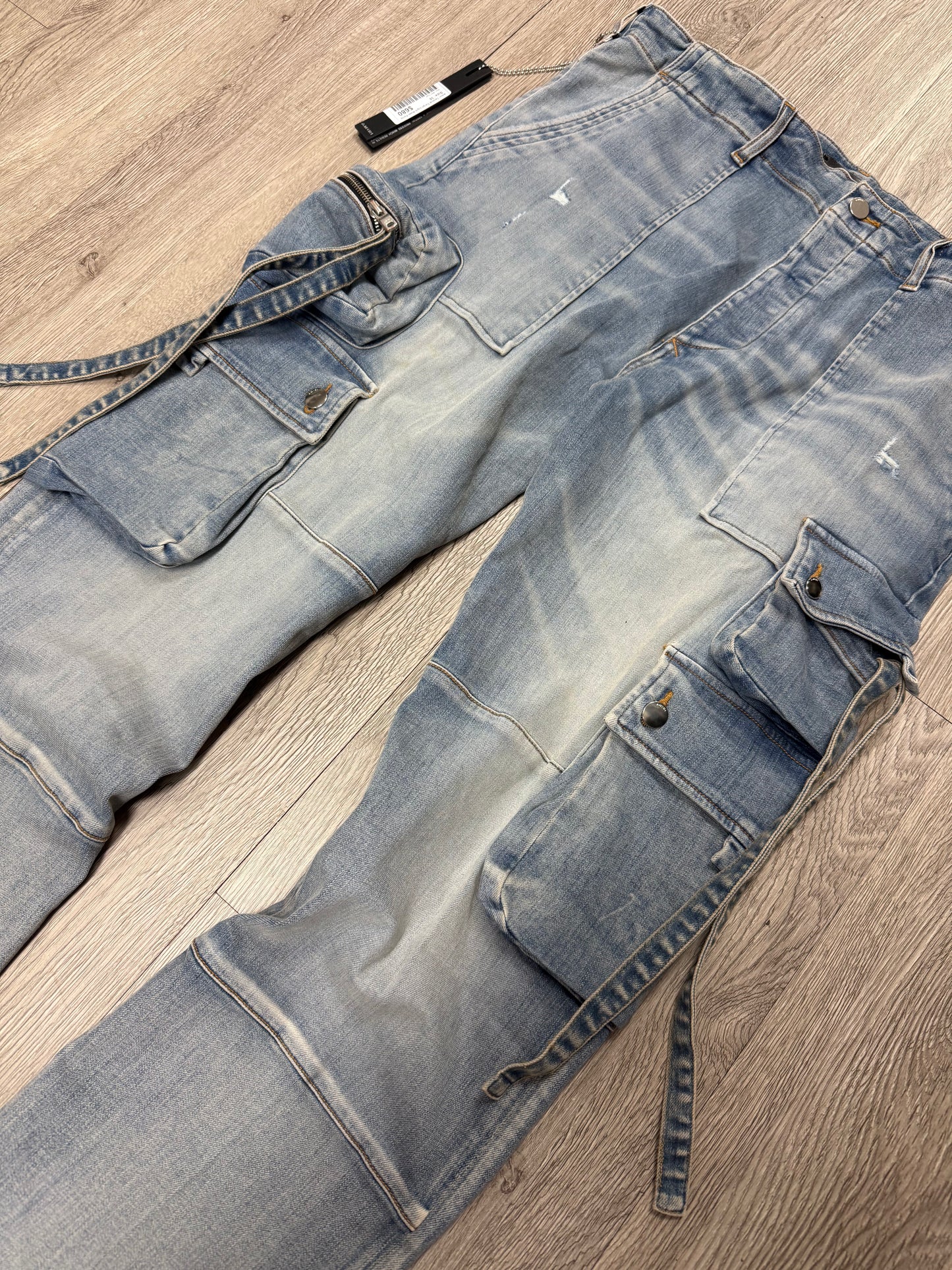 Amiri Tactical Cargo Light Wash Pants