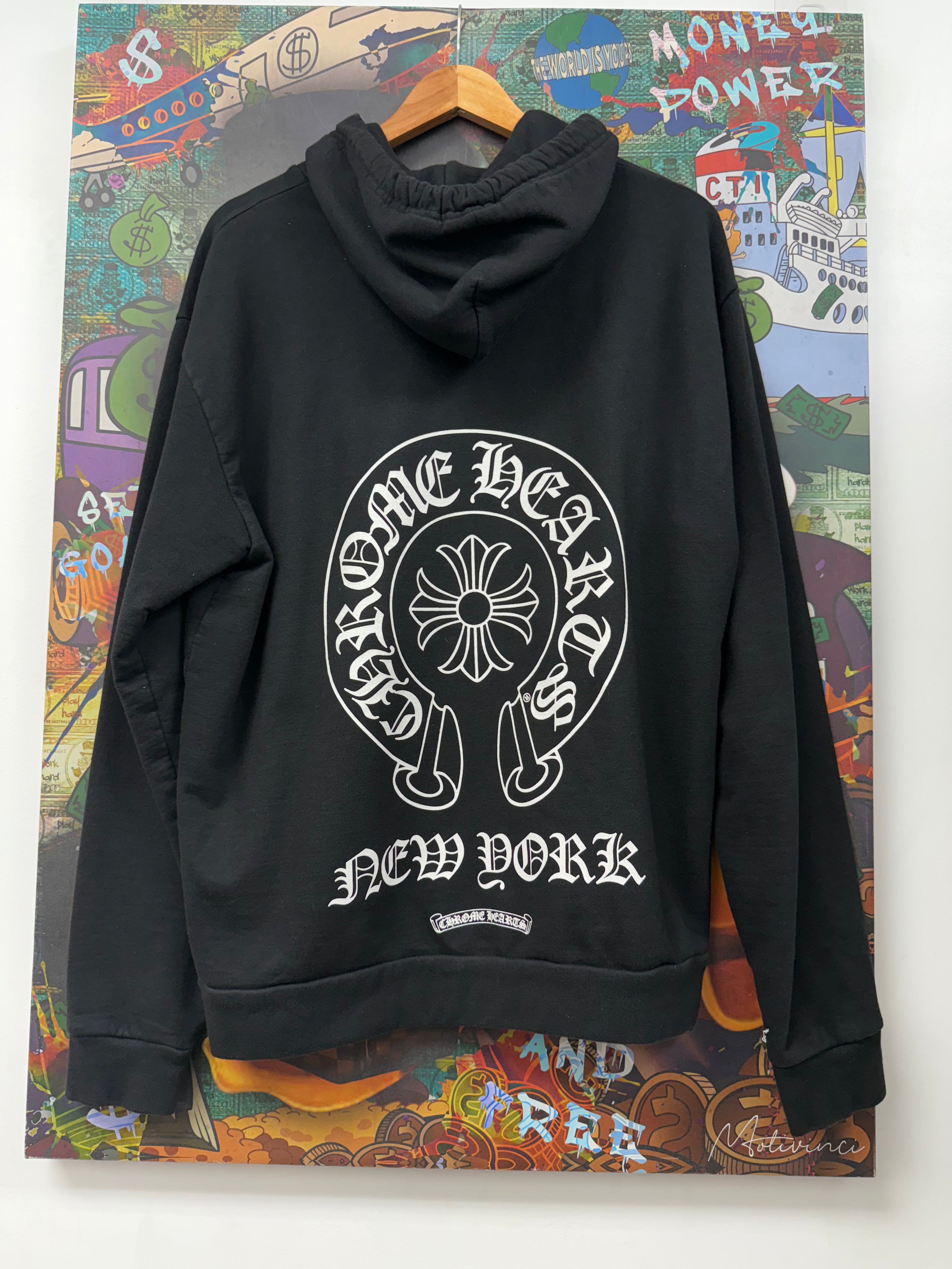 Chrome  Hearts Black New York Horseshoe Hoodie