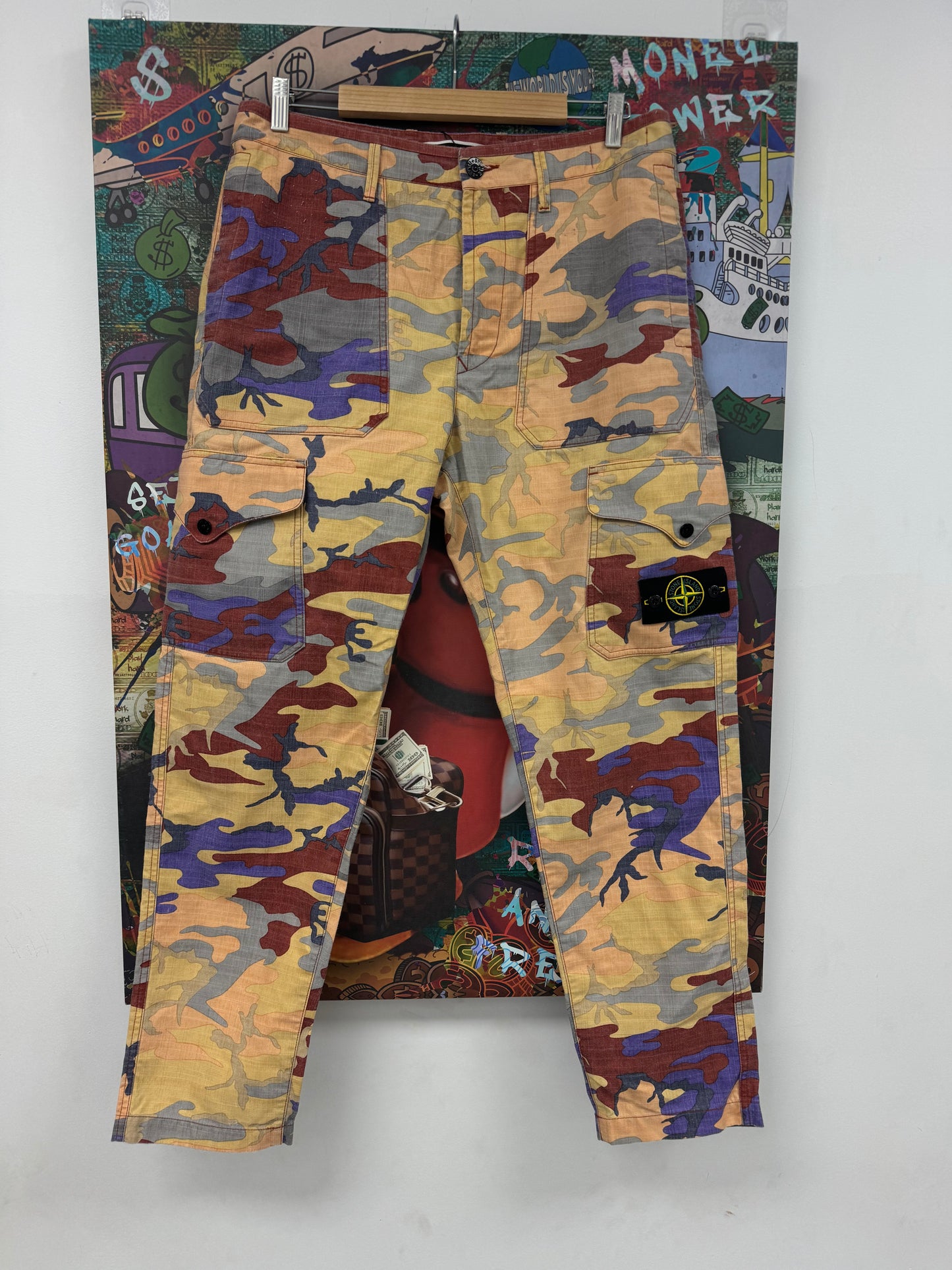 Stone Island Multi Camo Pants  Used 32 N/A