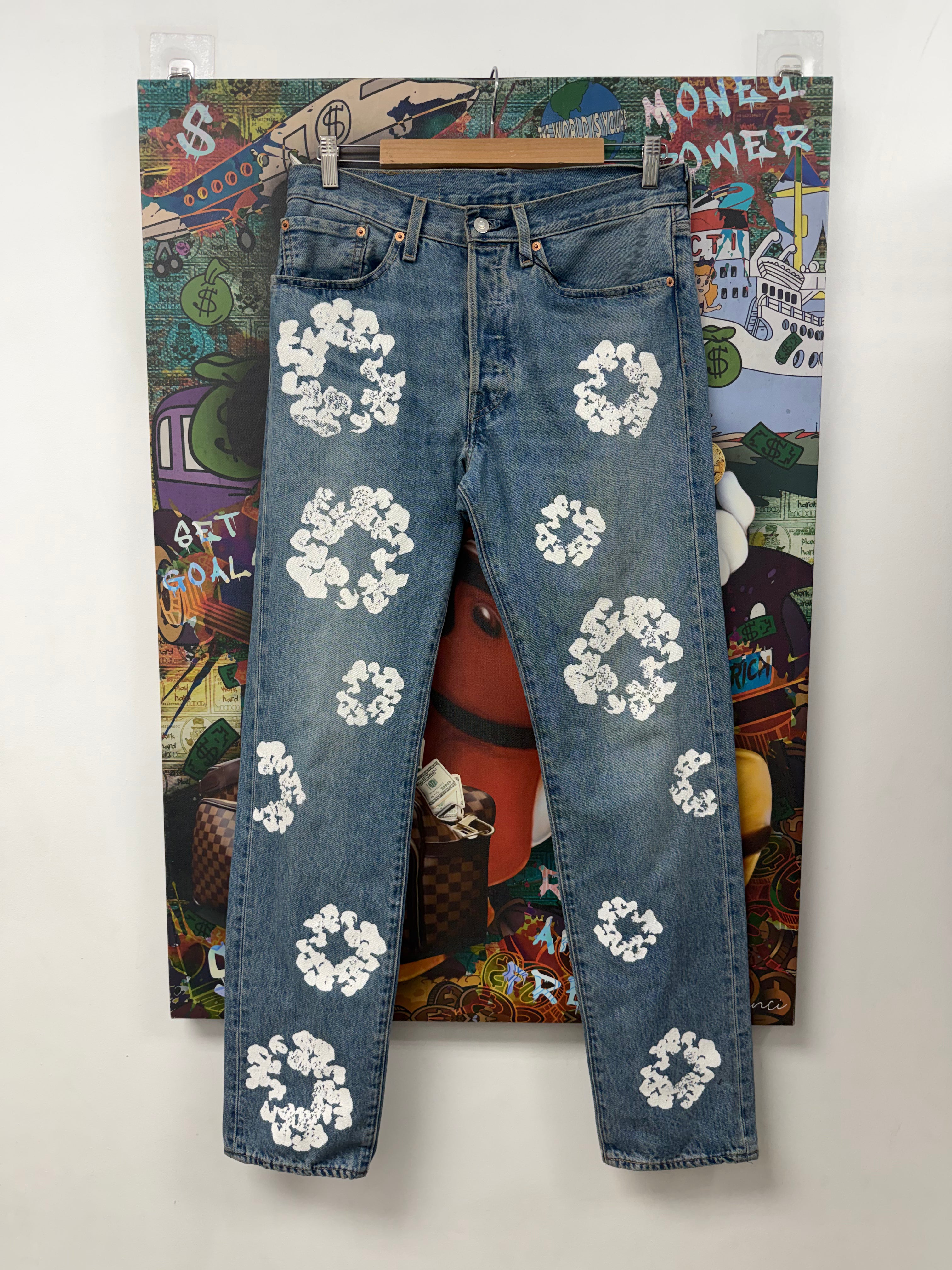 Denim Tears Light Wash Wreath Jeans