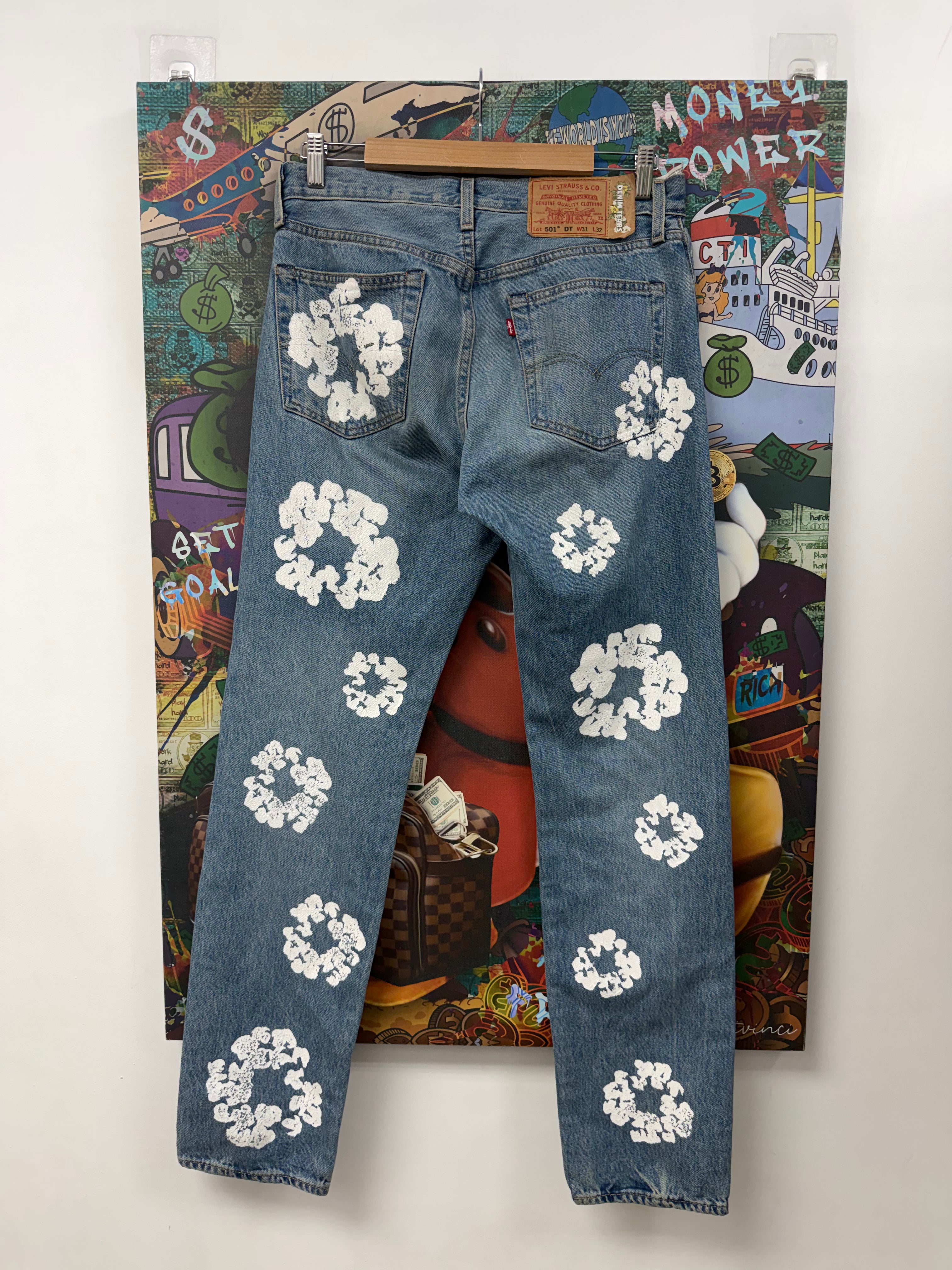 Denim Tears Light Wash Wreath Jeans