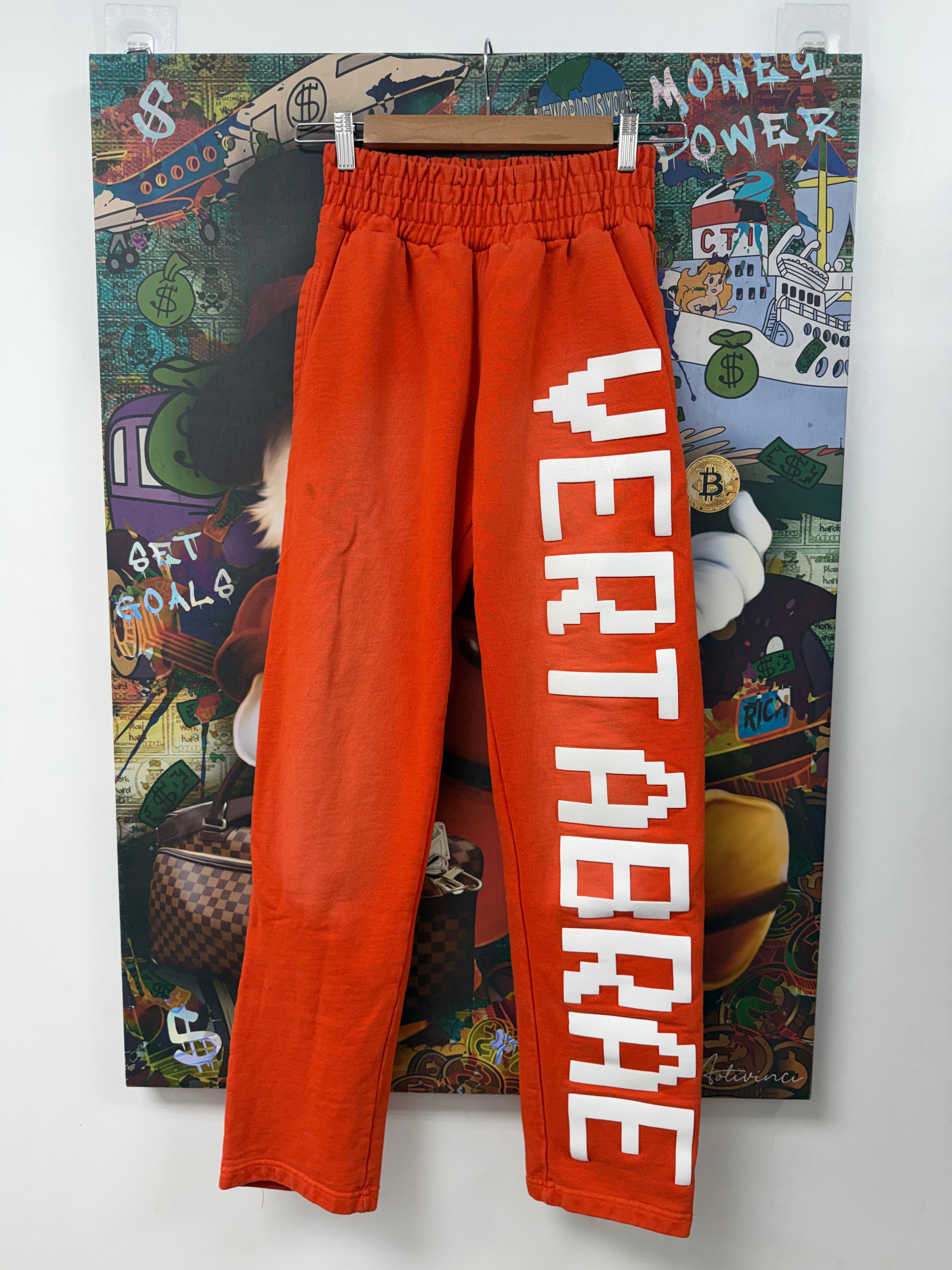 Vertabrae Orange White Sweats