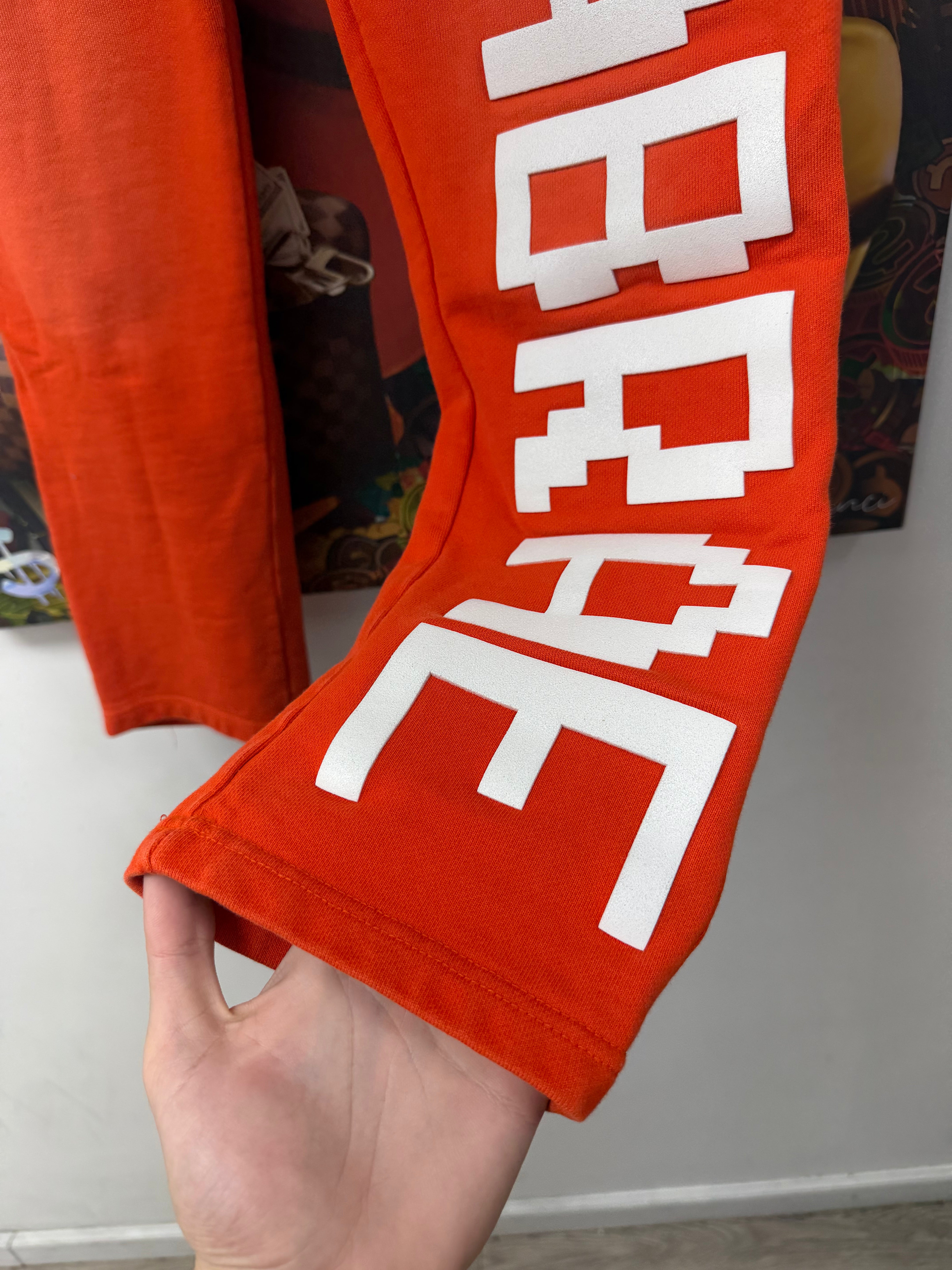 Vertabrae Orange White Sweats