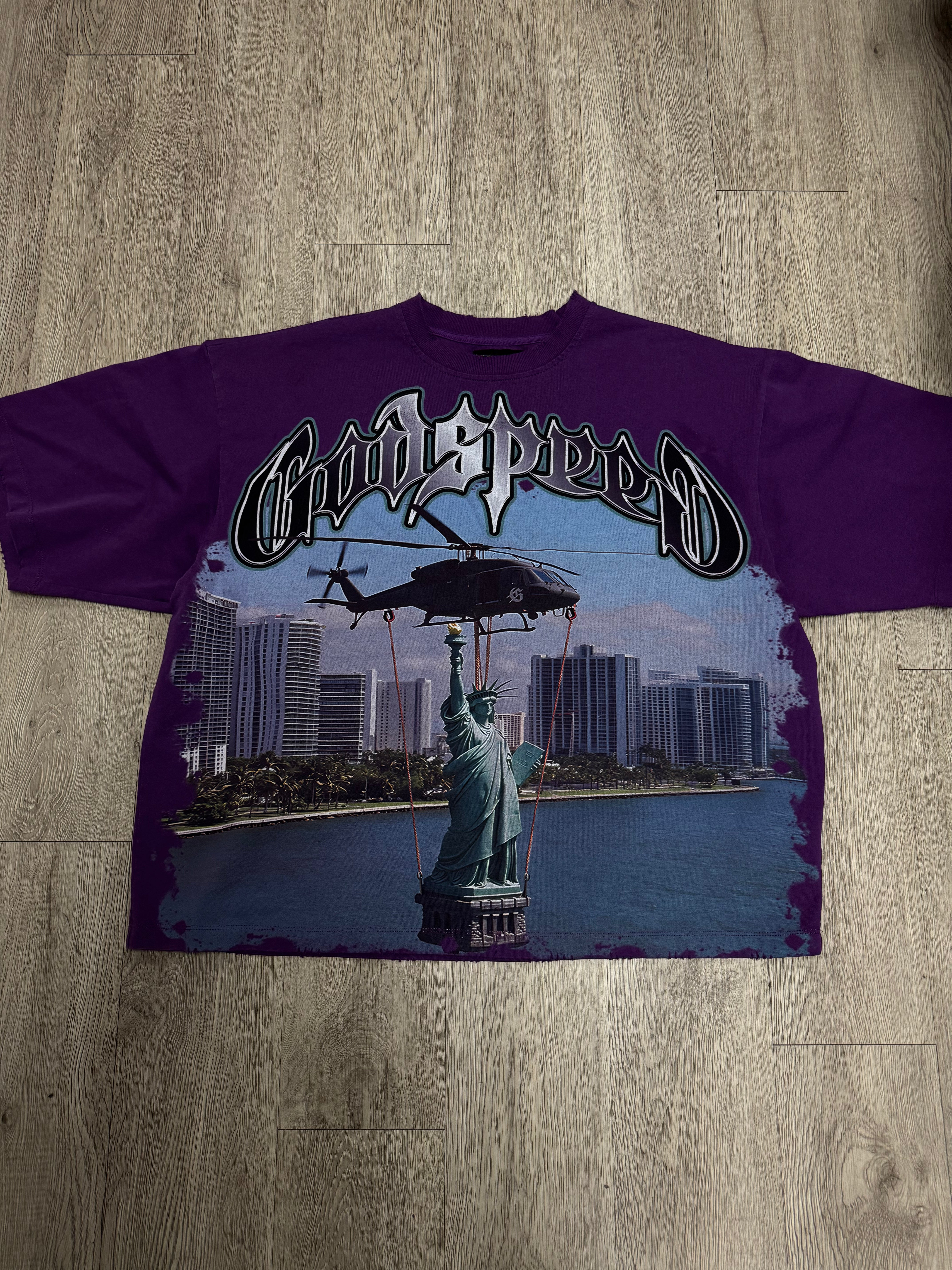 Godspeed Purple JFK To Miami Tee