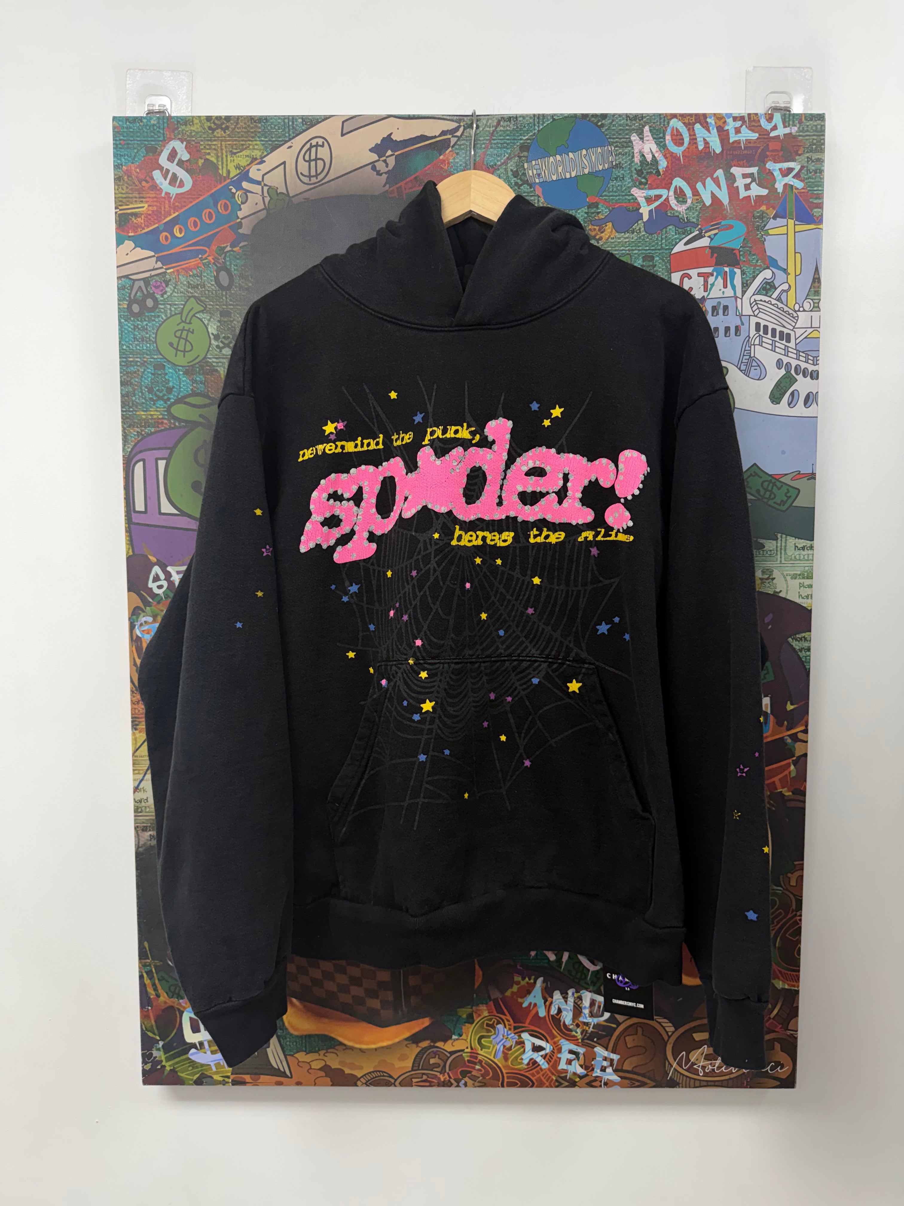 Sp5der Black V2 Hoodie