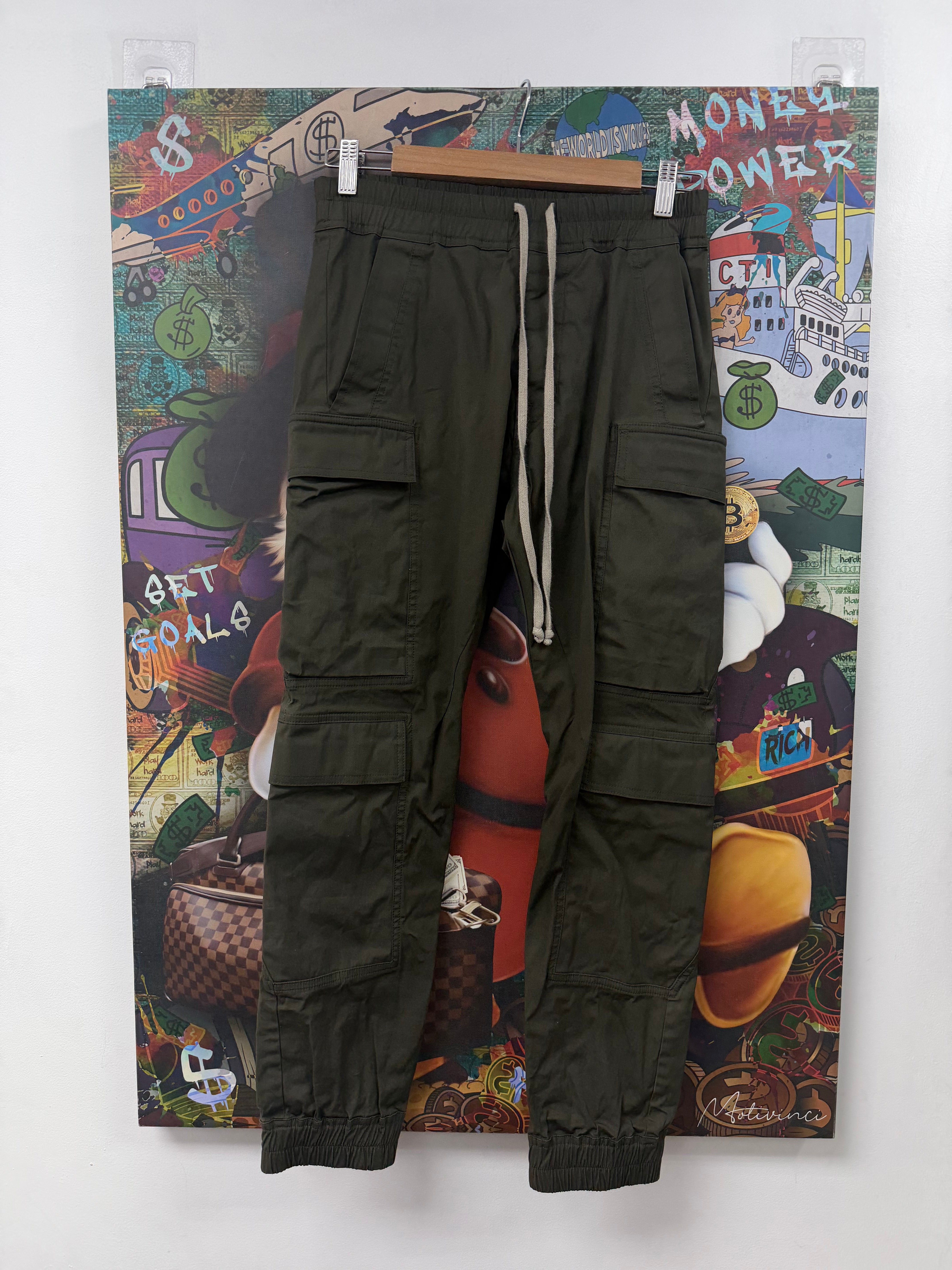 Rick Owens Olive Bosco (46) Cargo Pants