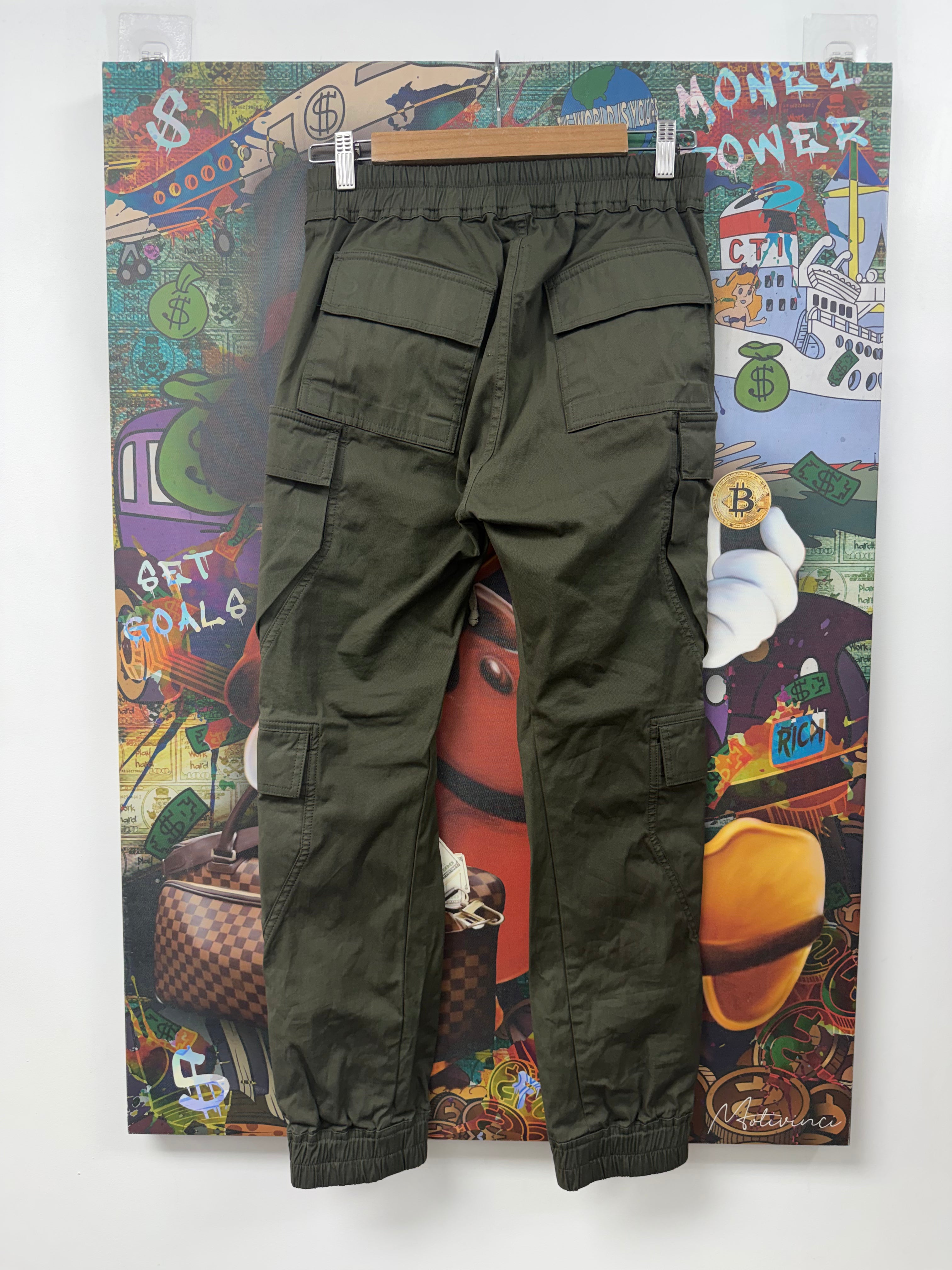 Rick Owens Olive Bosco (46) Cargo Pants