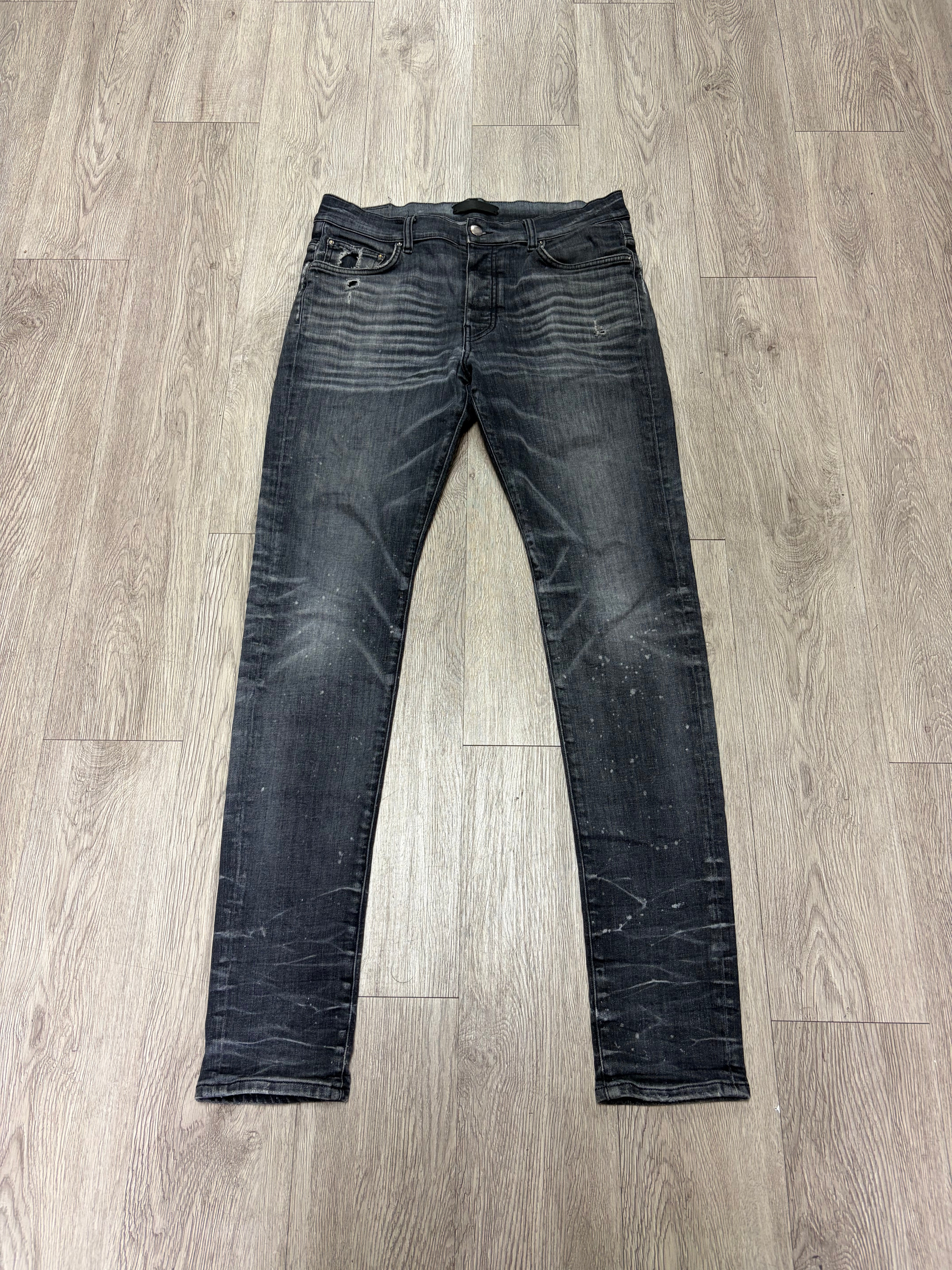 Amiri Grey Plain Thrasher (Frayed Crotch) Jeans
