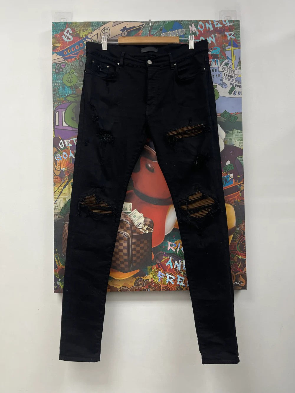Amiri Patch MX1 Black & Brown Jeans