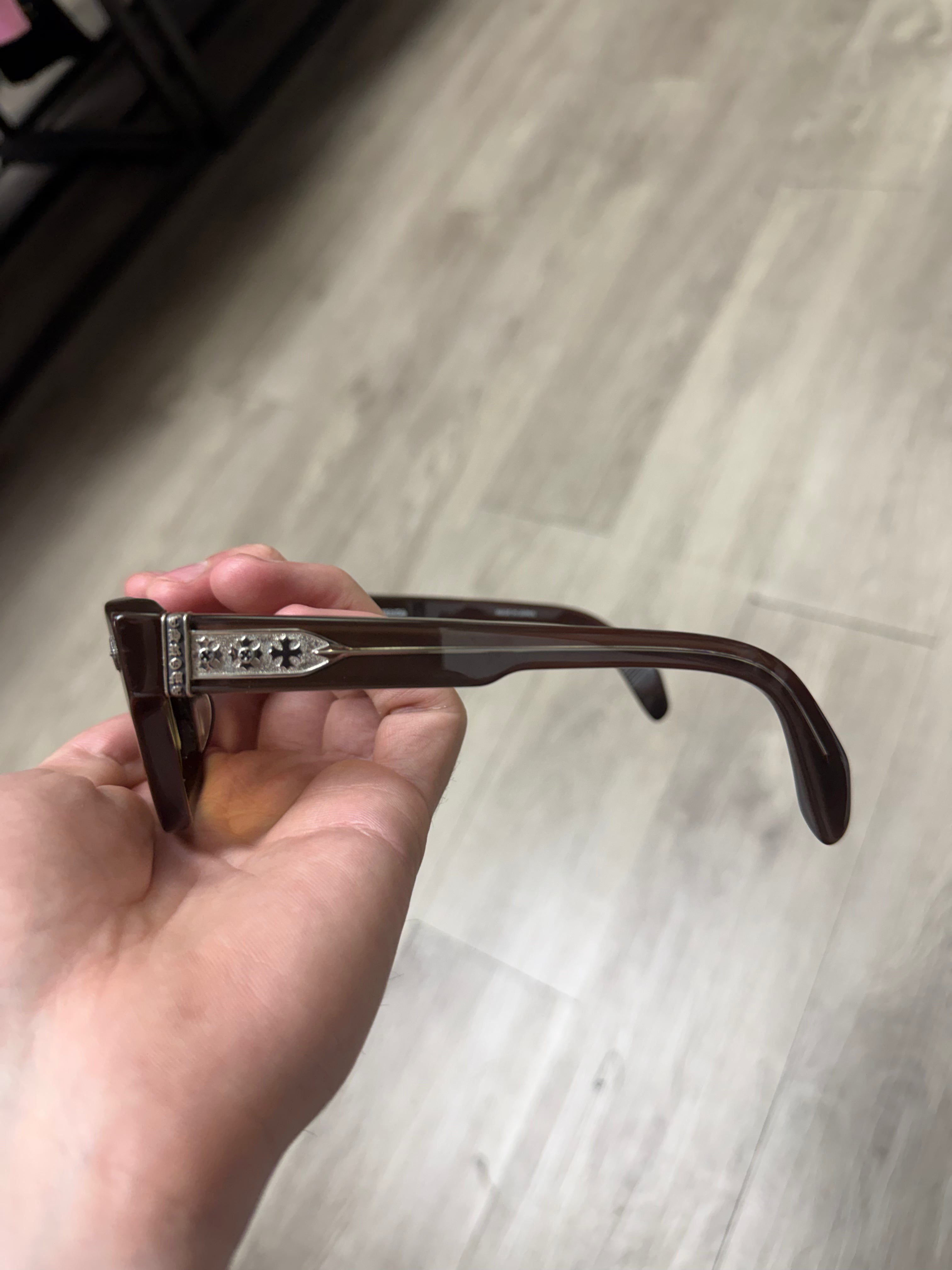 Chrome Hearts Dick Fitzener Brown Tinted Sunglasses