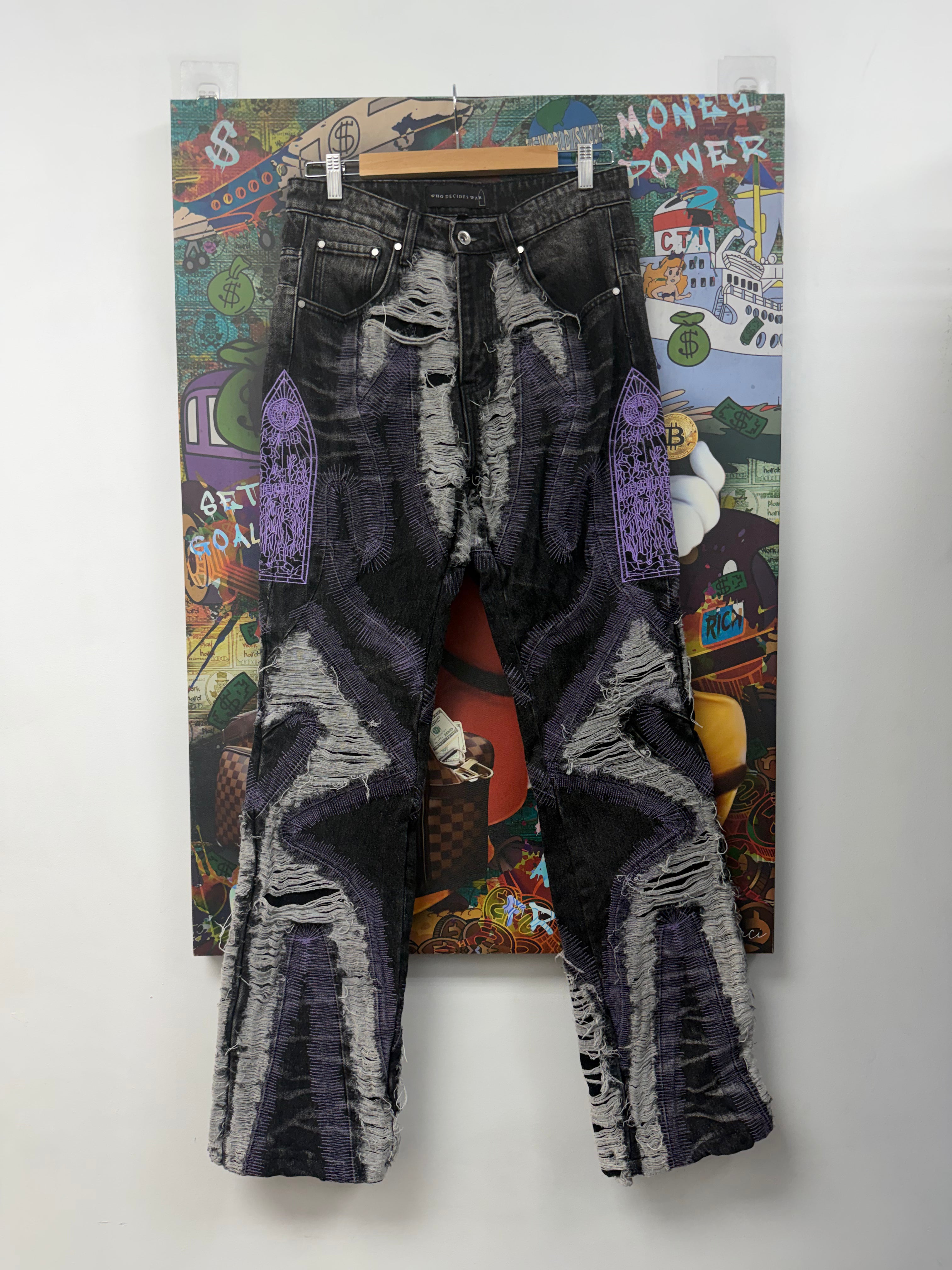 Who Decides War Purple Stitch Jeans