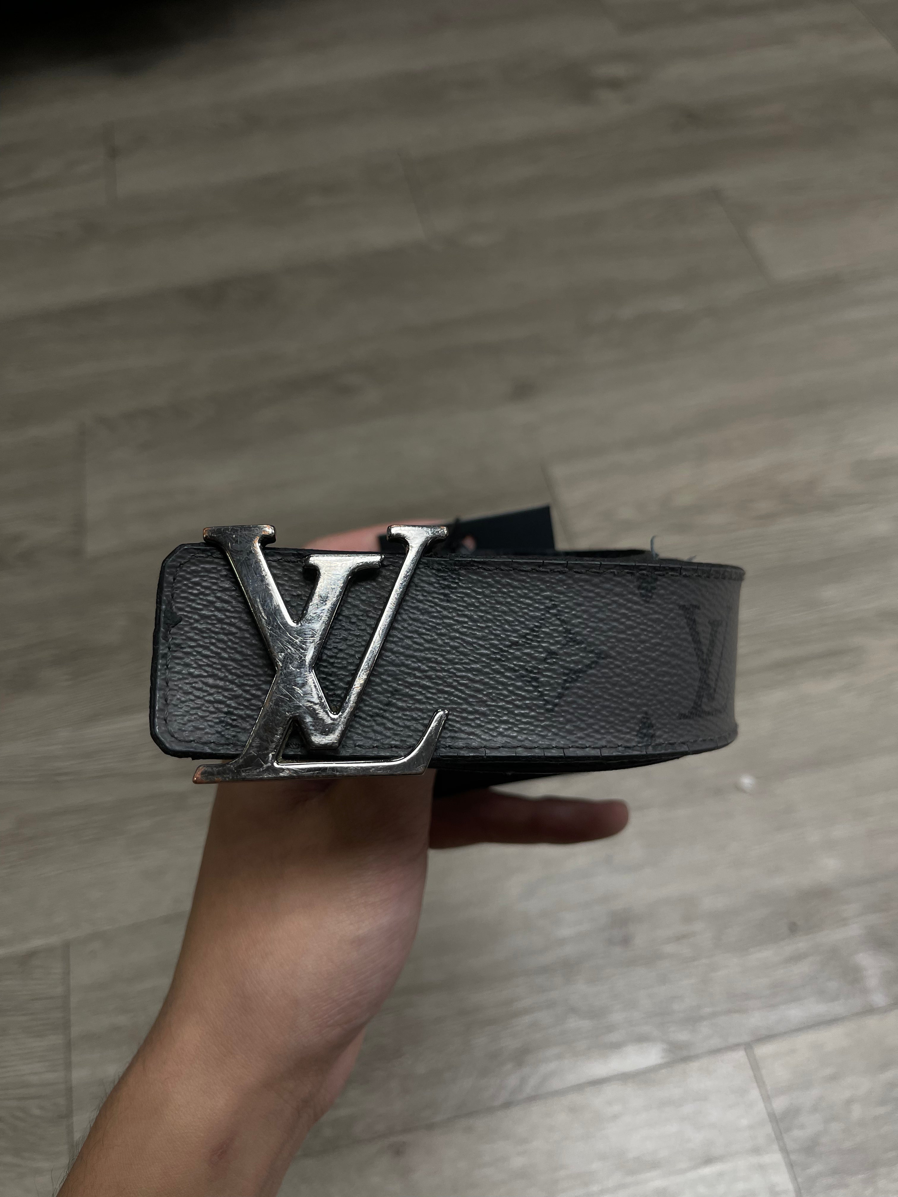 Louis Vuitton Grey Monogram Belt