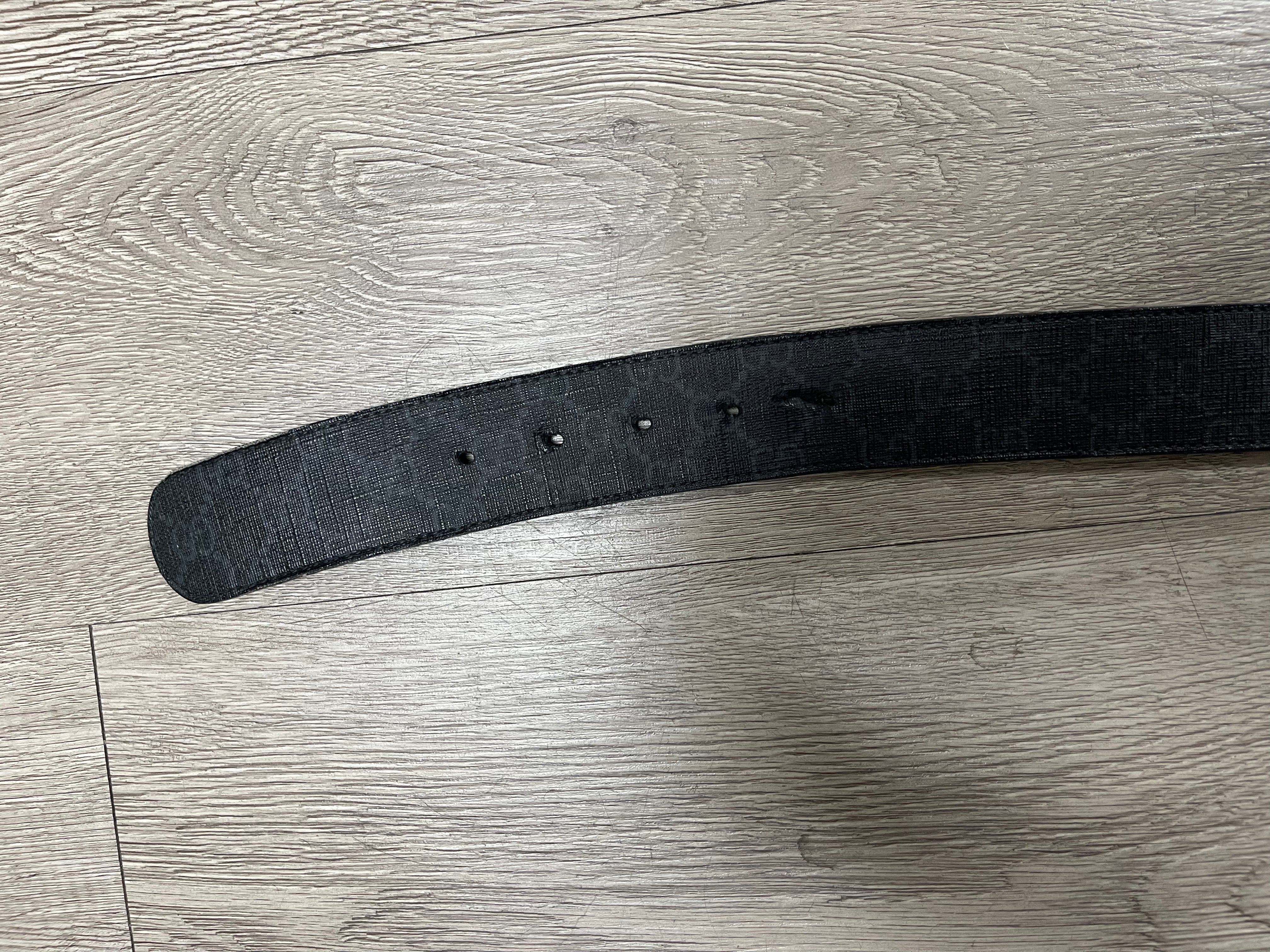 Gucci Black Monogram Belt