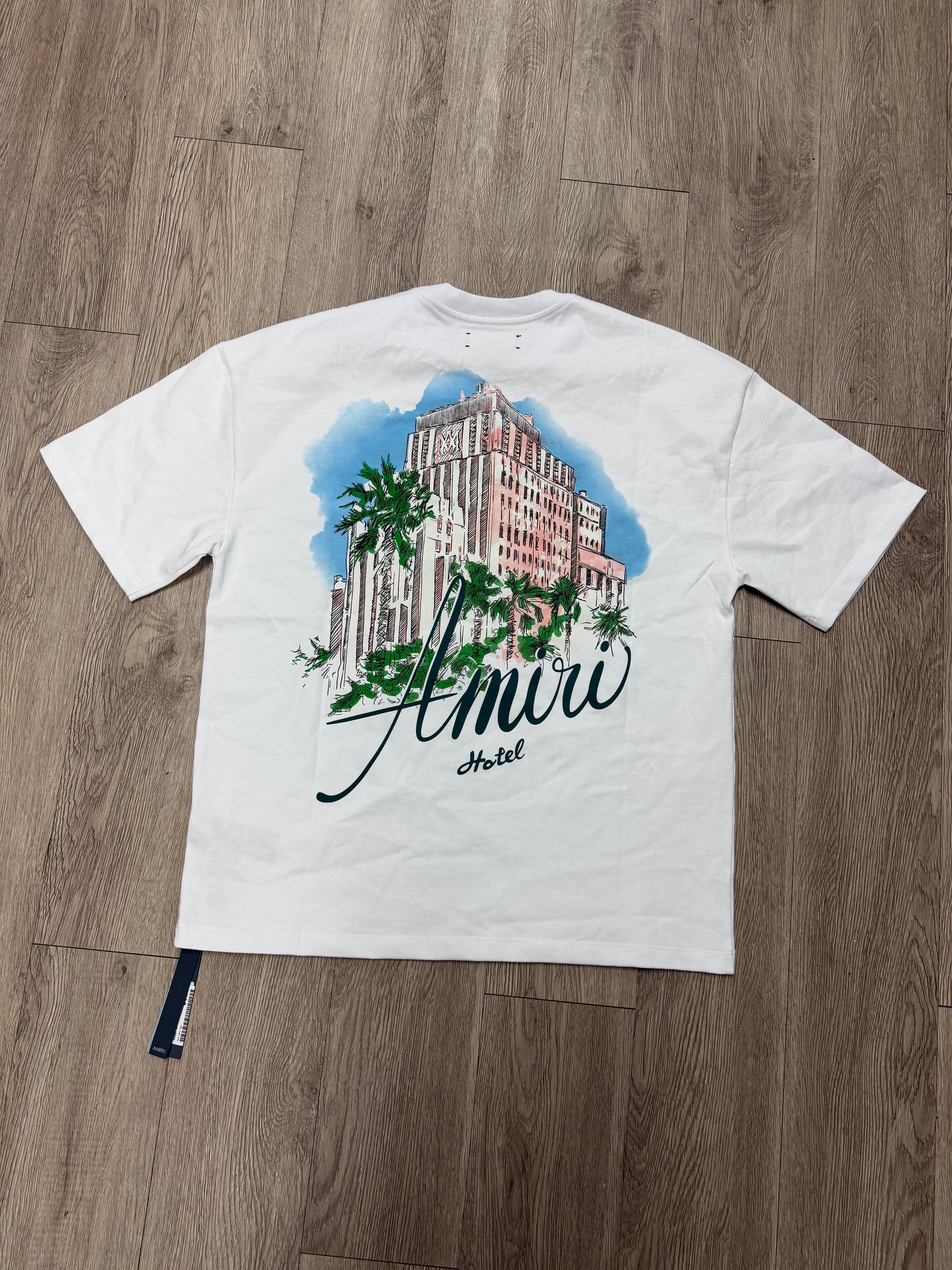 Amiri White Hotel Oversized Tee