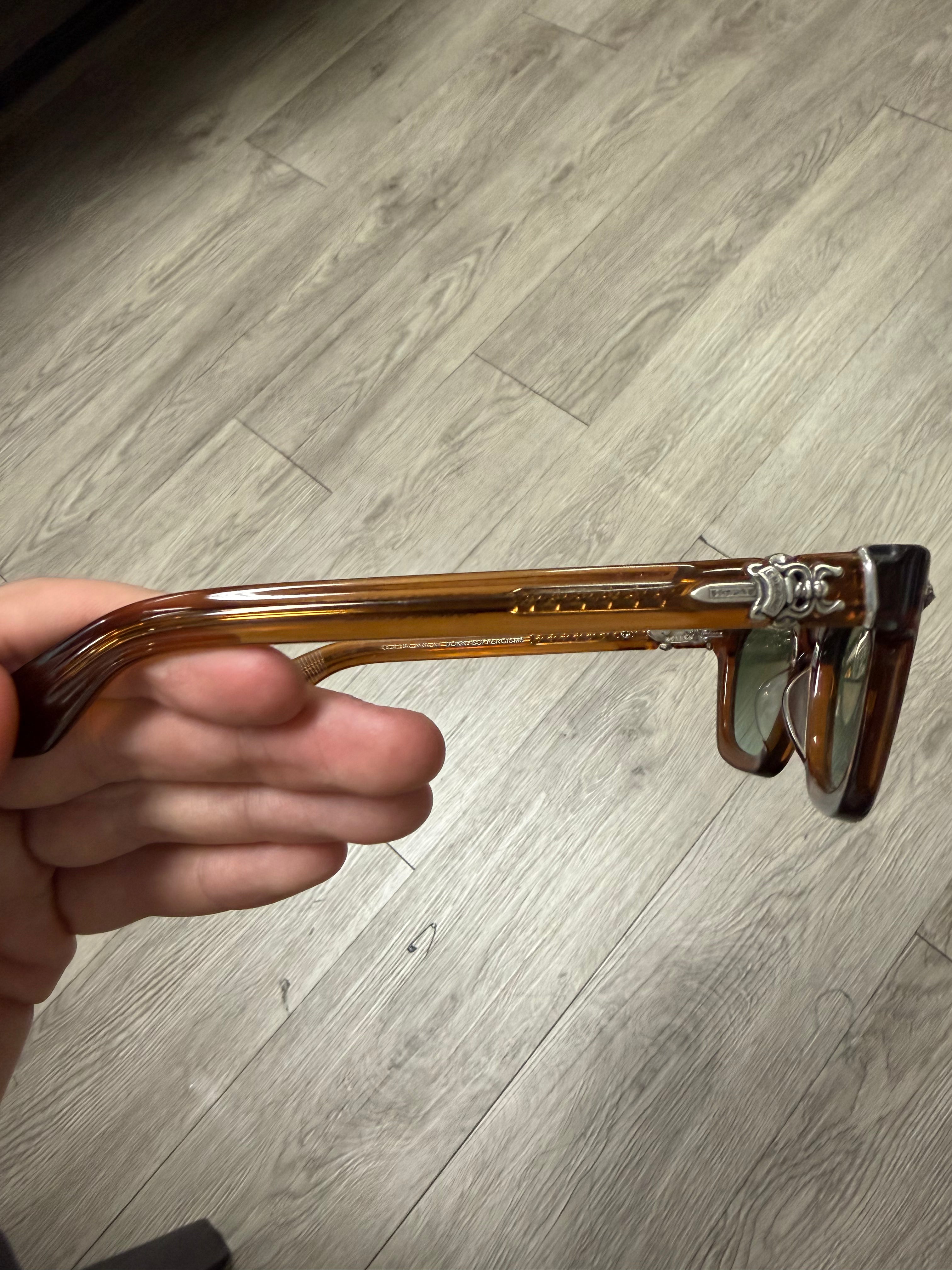 Chrome Hearts Clear Brown Donnysoffergisms Sunglasses