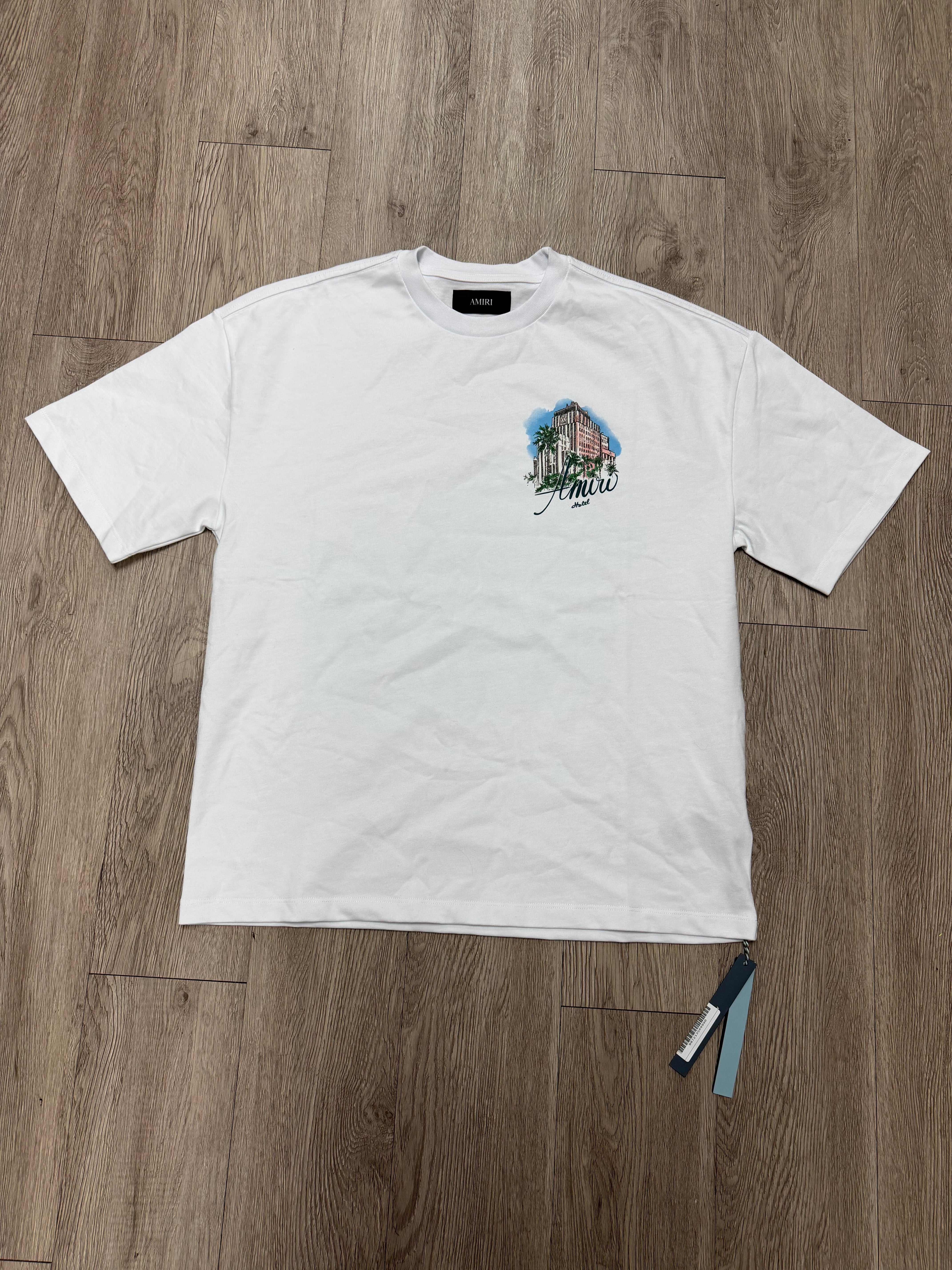 Amiri White Hotel Oversized Tee