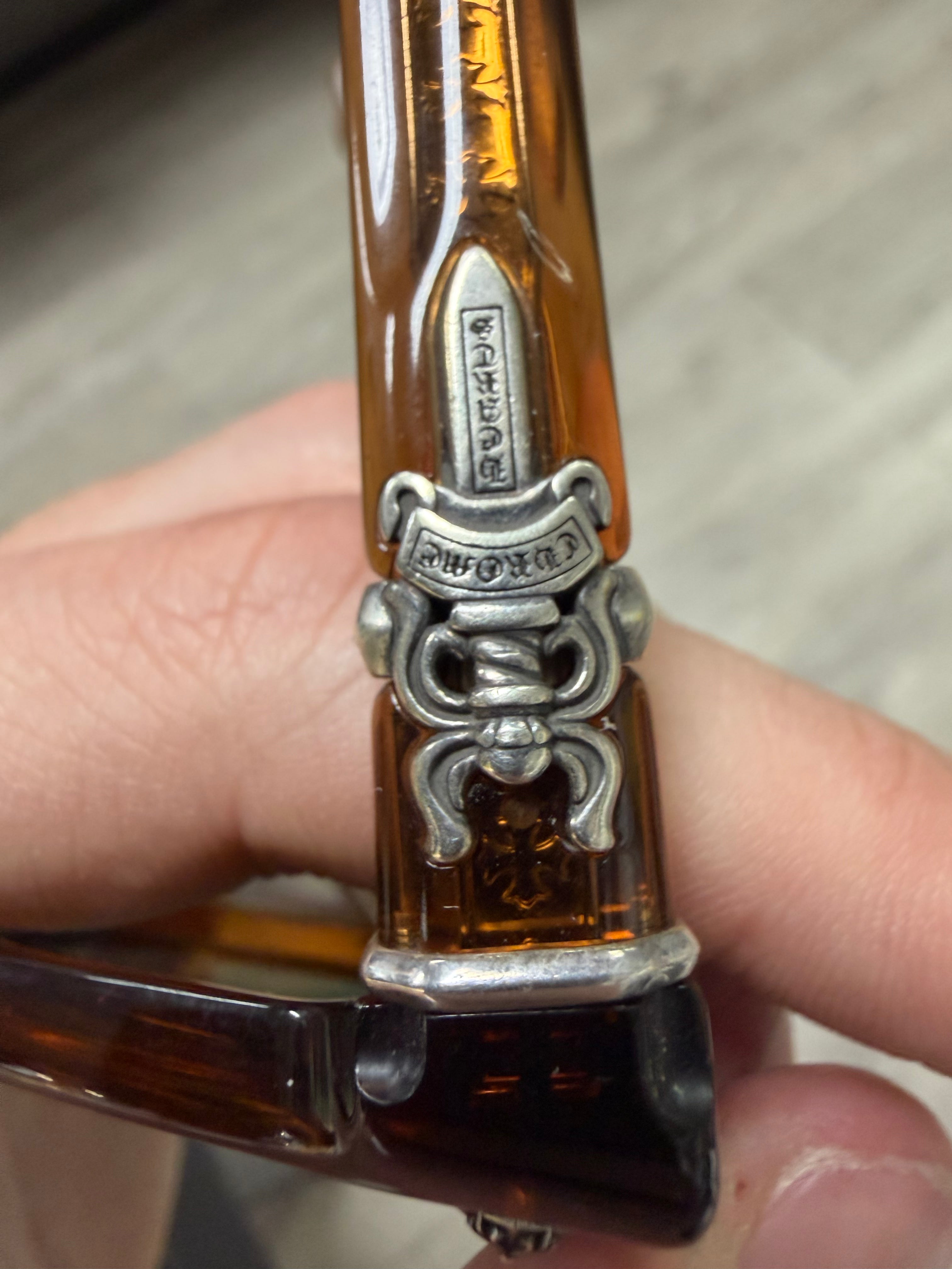 Chrome Hearts Clear Brown Donnysoffergisms Sunglasses