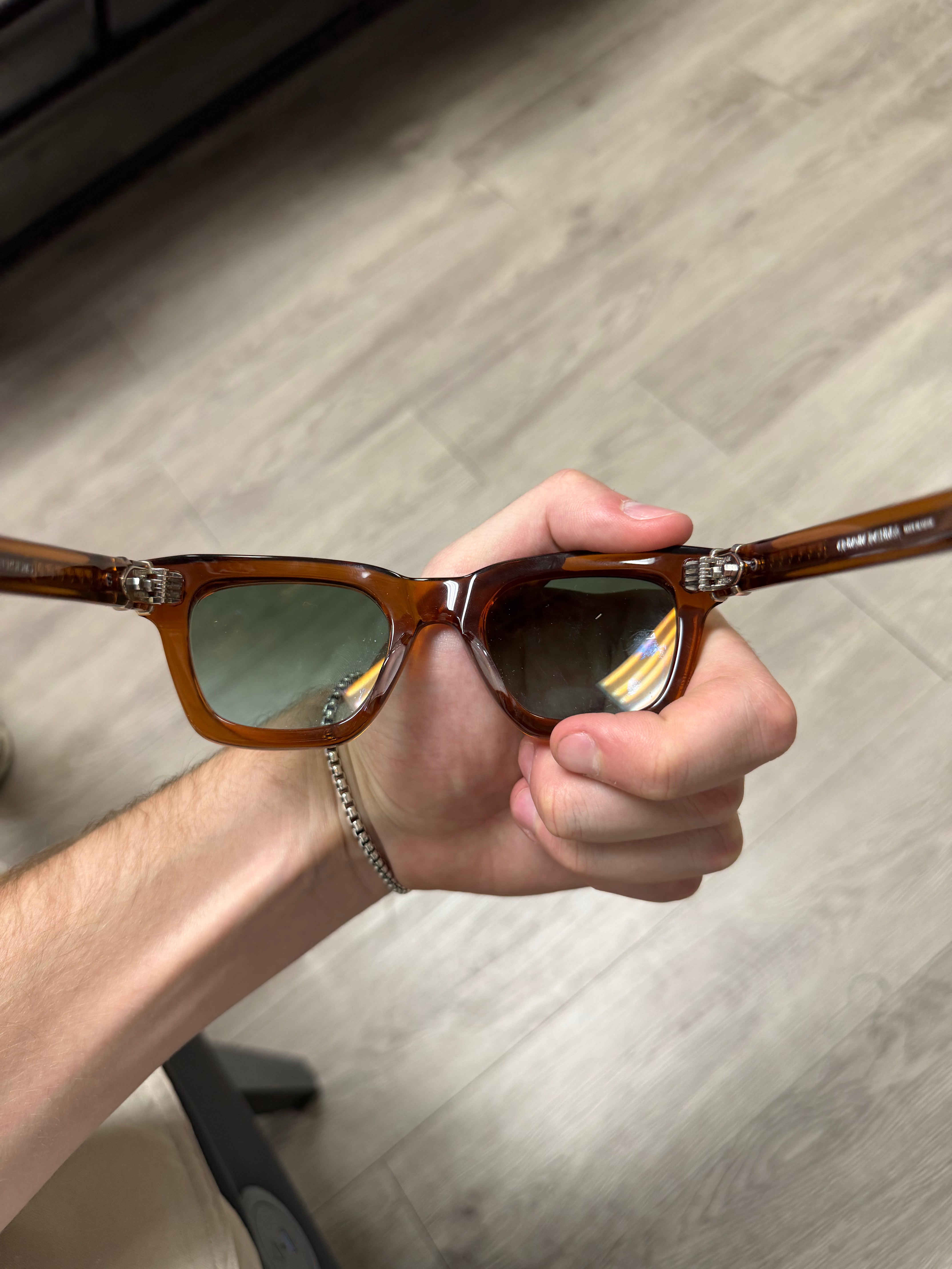 Chrome Hearts Clear Brown Donnysoffergisms Sunglasses