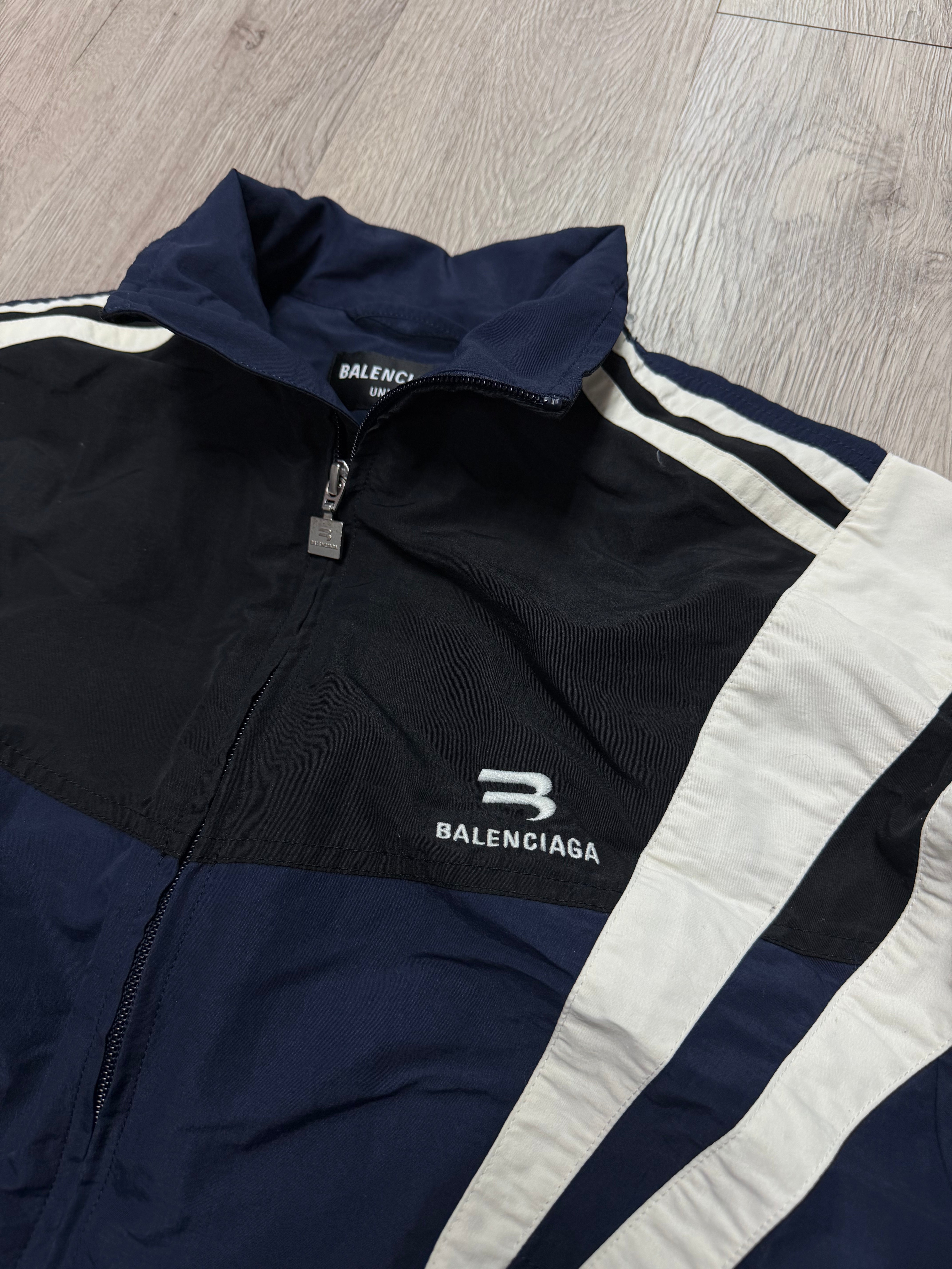 Balenciaga Navy White Track Jacket (Women’s)