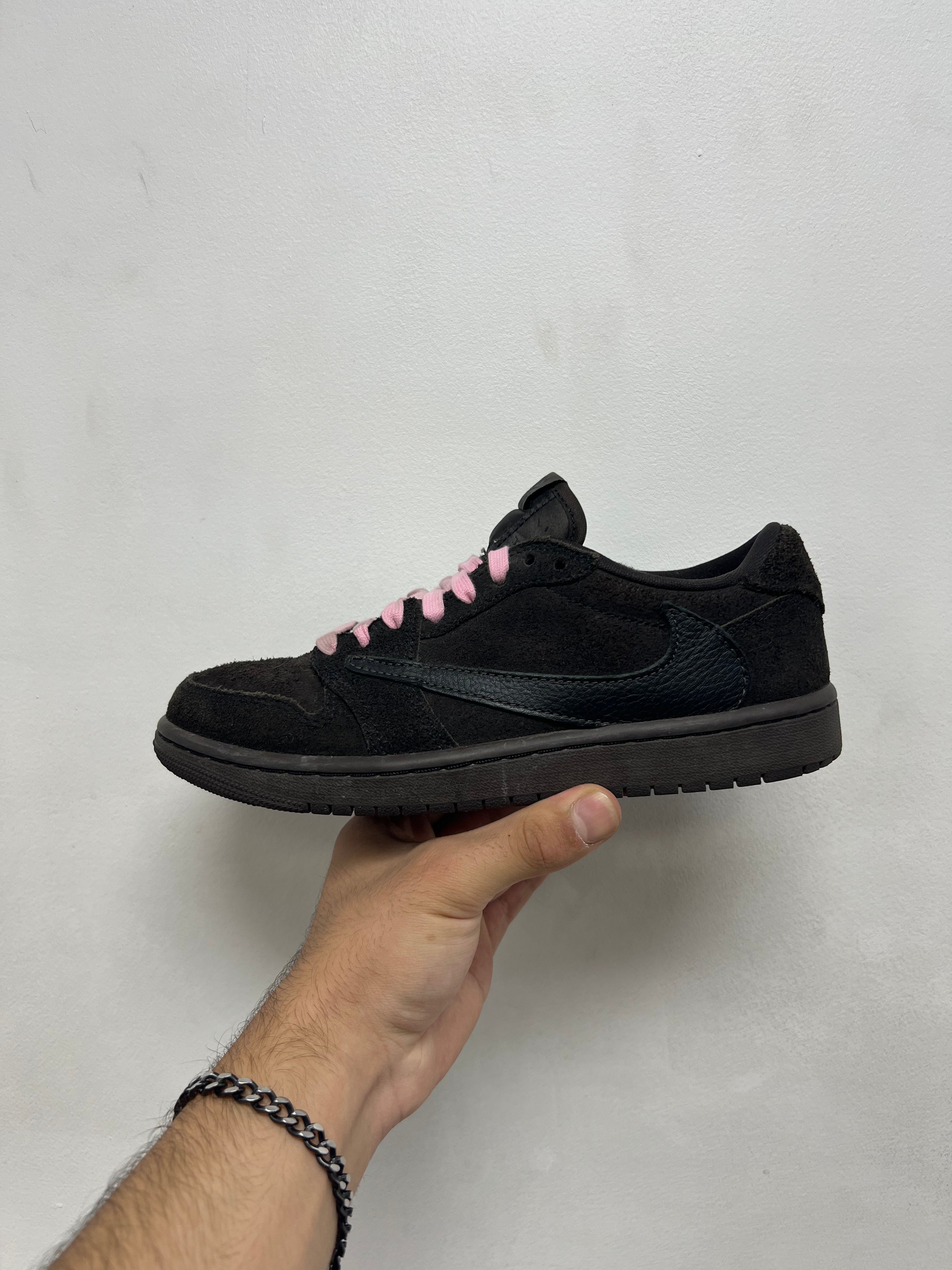 Jordan 1 Low Travis Scott Brown Velvet Sneakers