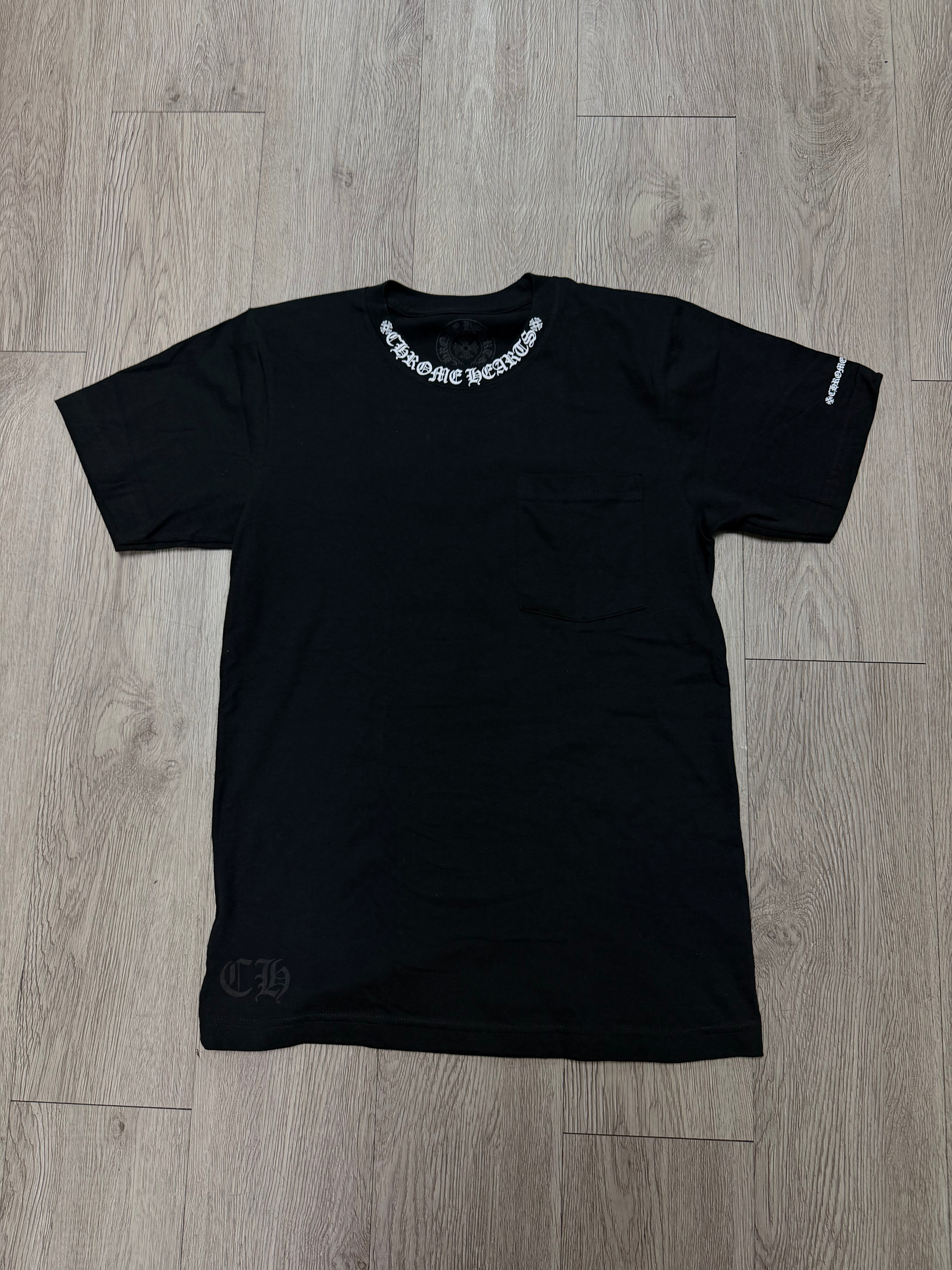 Chrome Hearts Black Neck Logo Tee