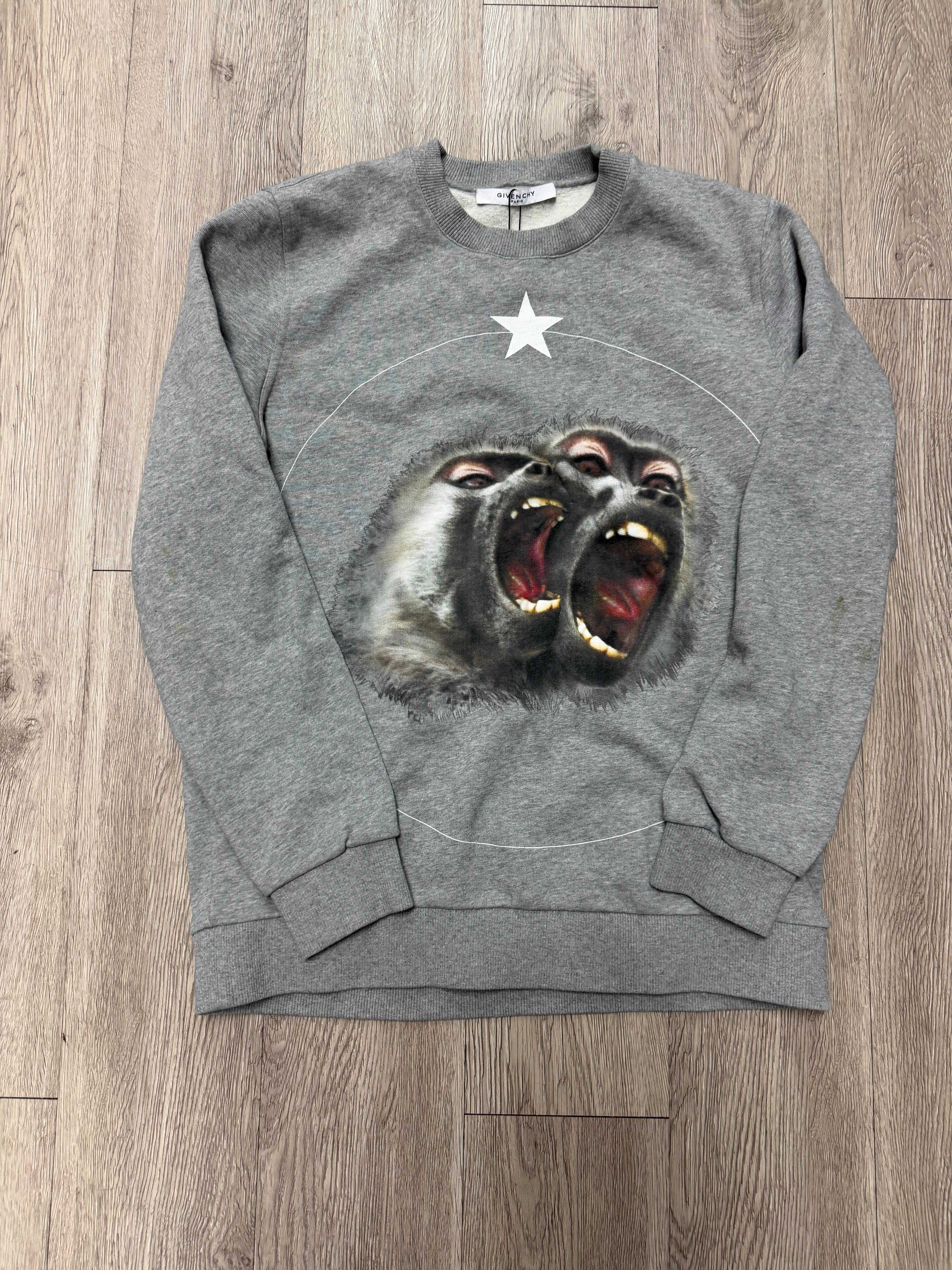 Givenchy Grey Monkey Crewneck