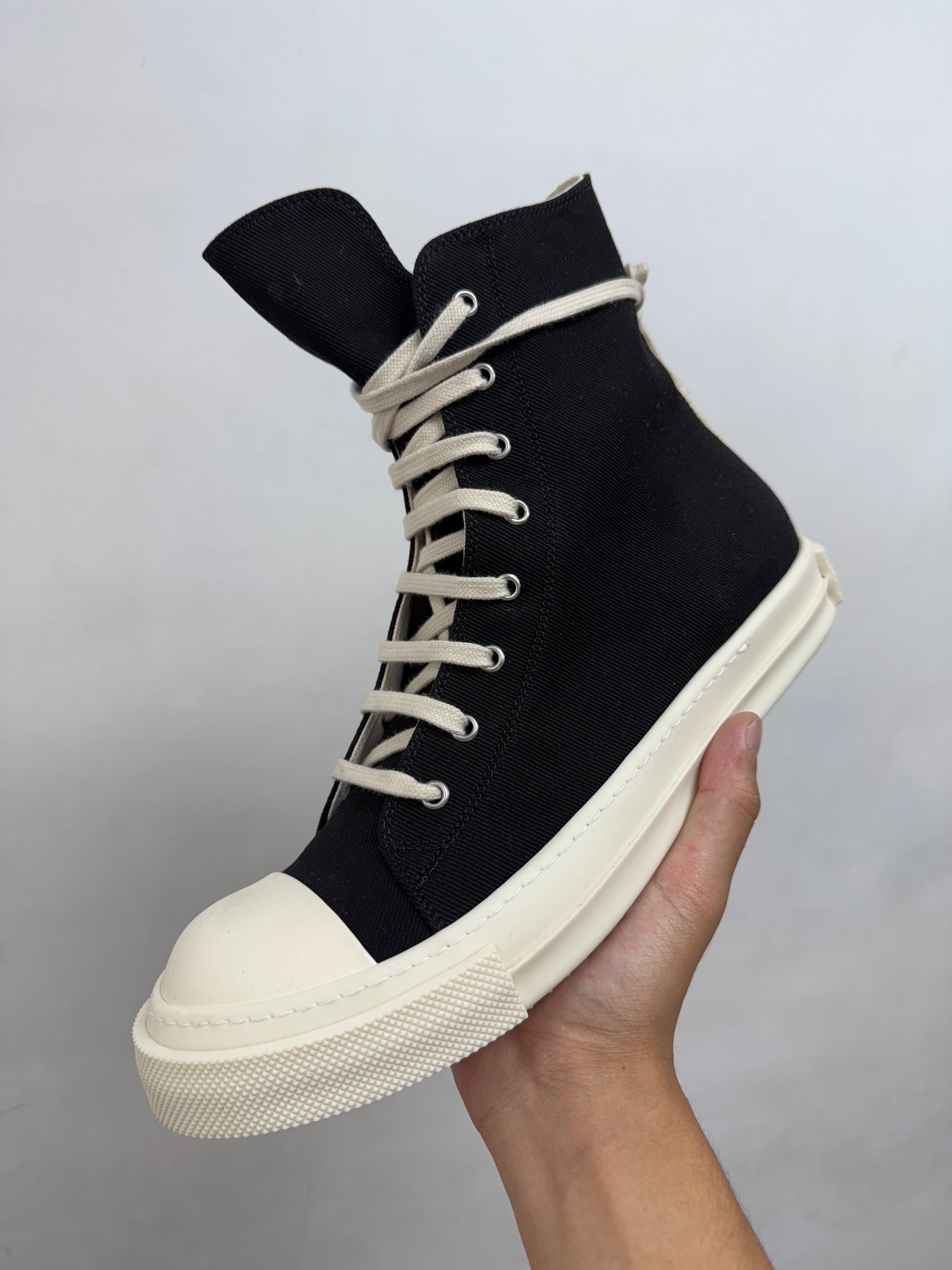 Rick Owens Black Bumper DRKSHDW Hi Sneakers