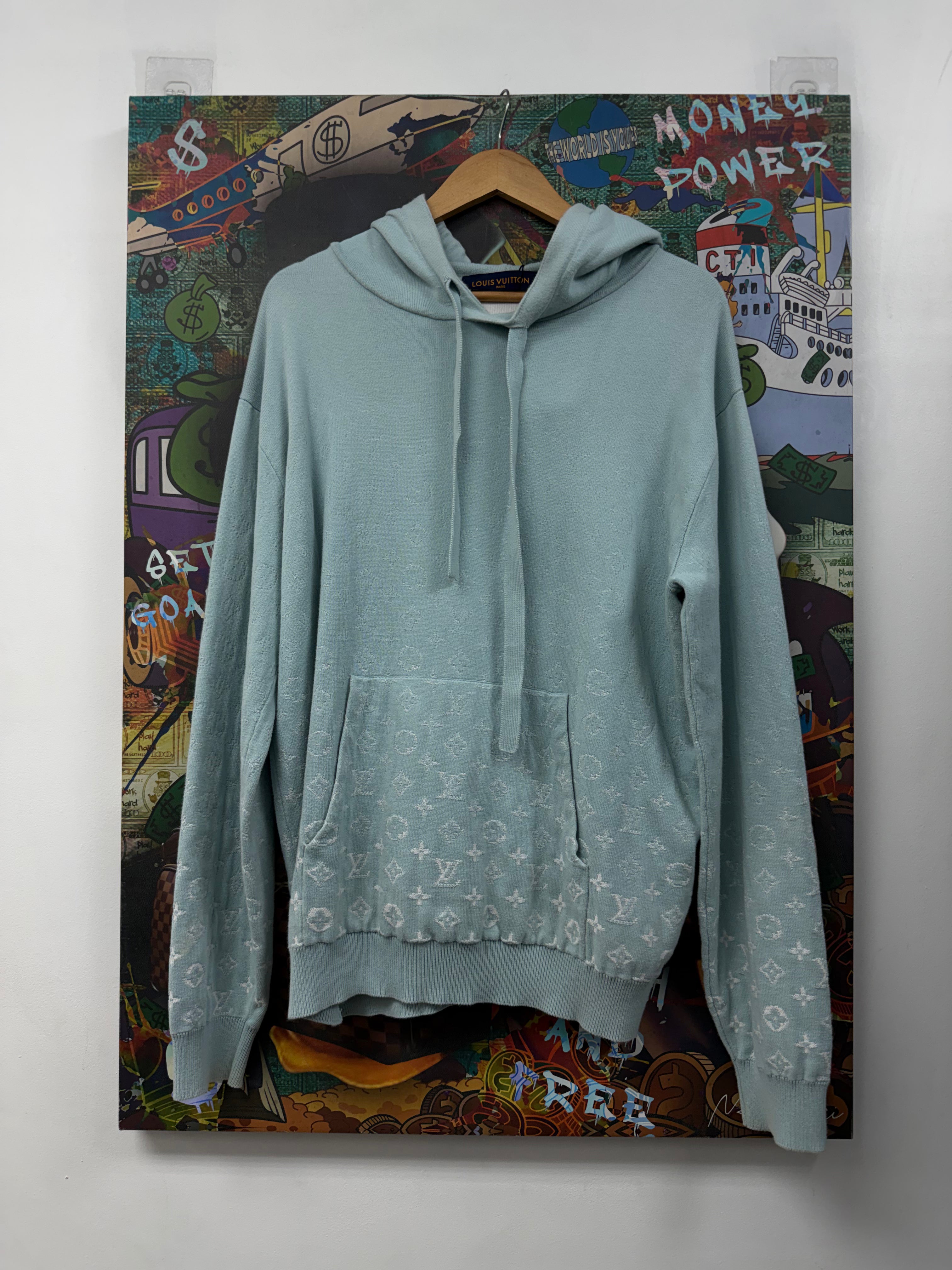 Louis Vuitton Baby Blue Monogram Hoodie
