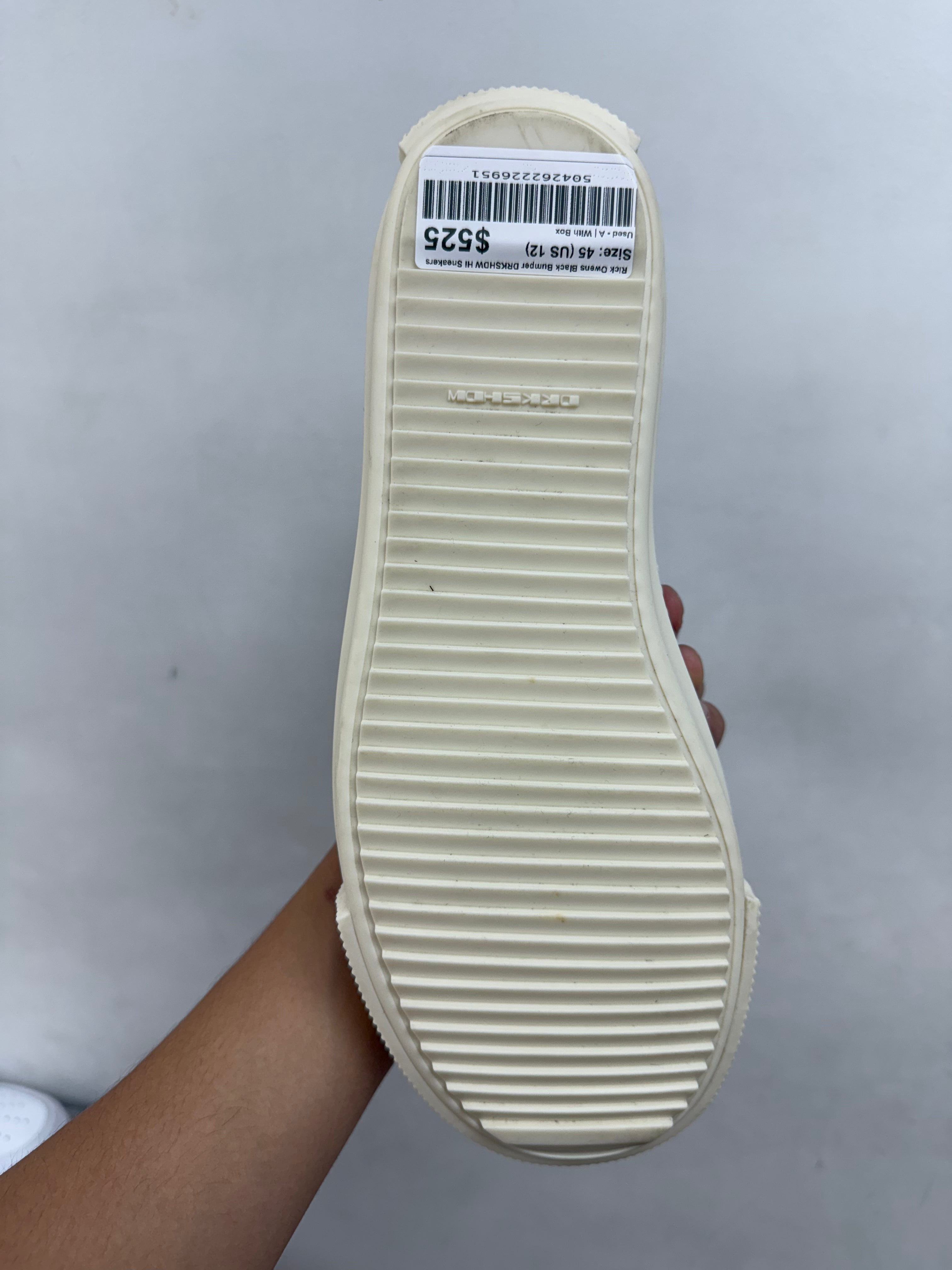 Rick Owens Black Bumper DRKSHDW Hi Sneakers
