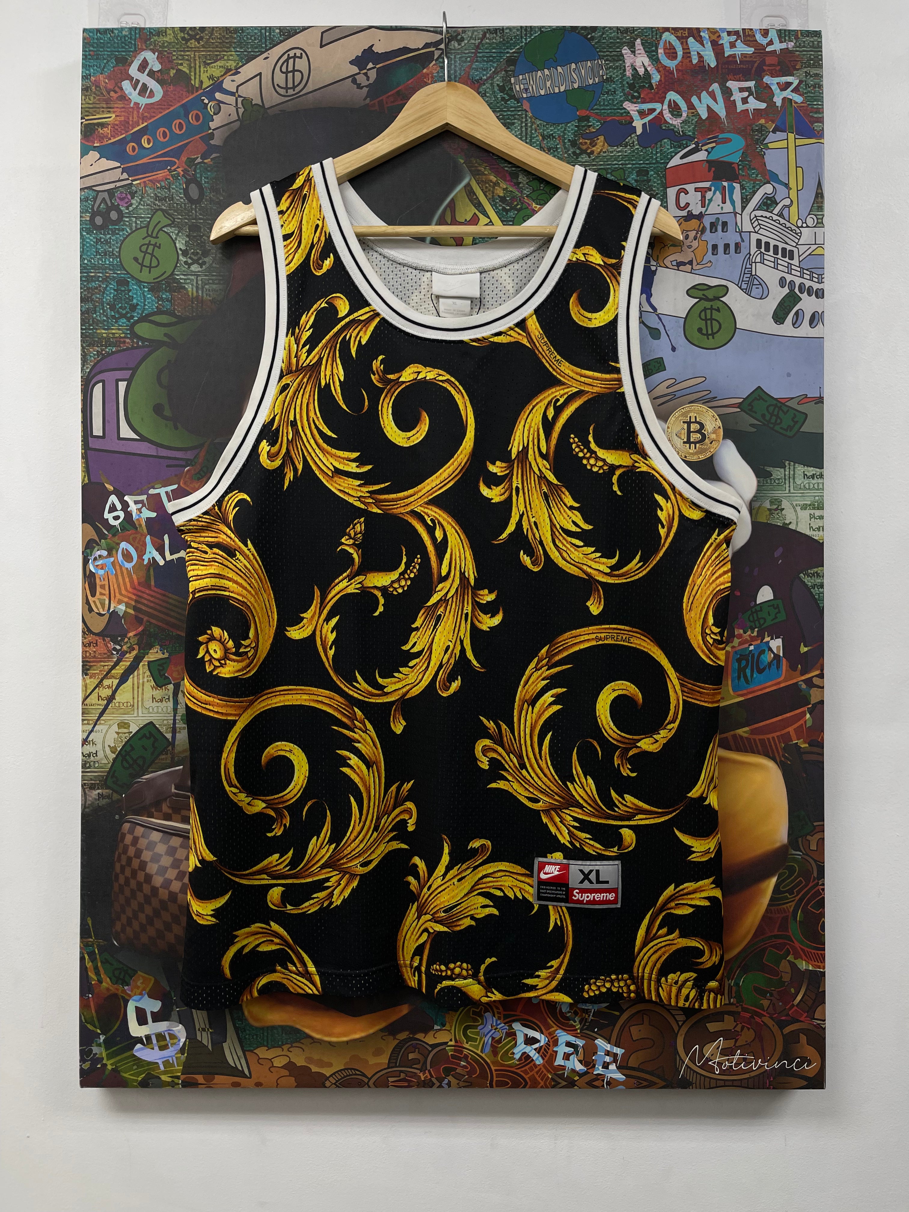 Supreme Nike Black Gold Jersey