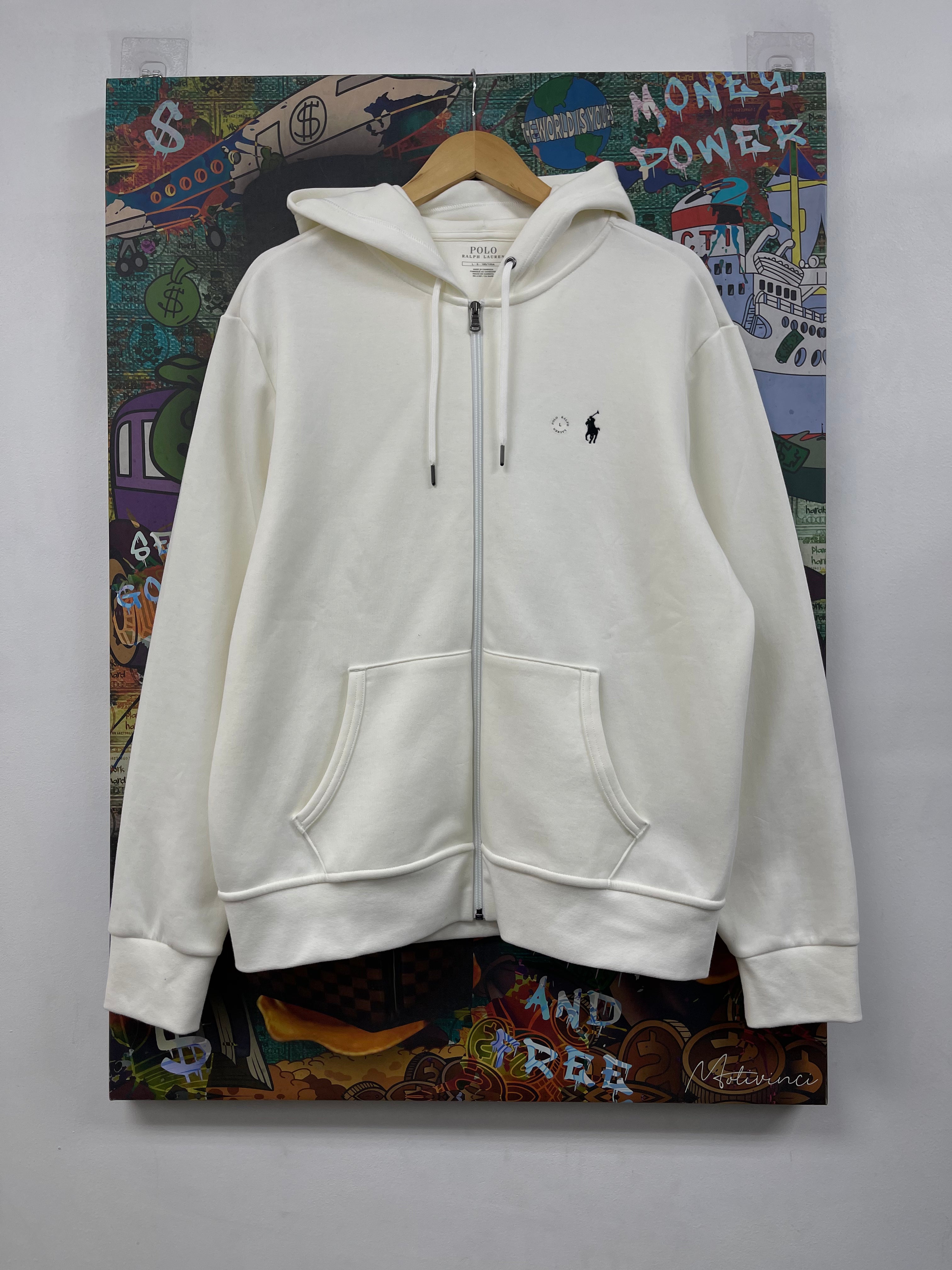 Polo Cream Black Zip Up