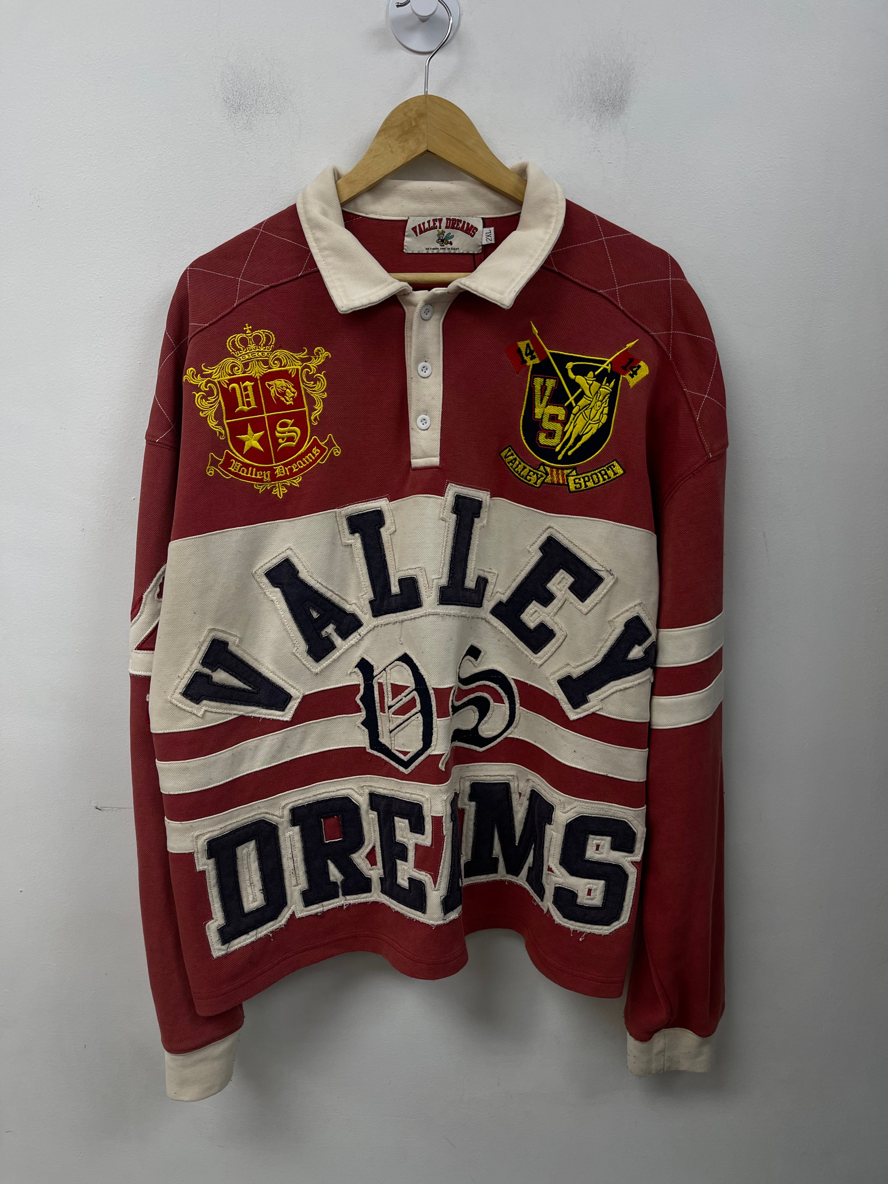 Vale Faded Red Derby Polo