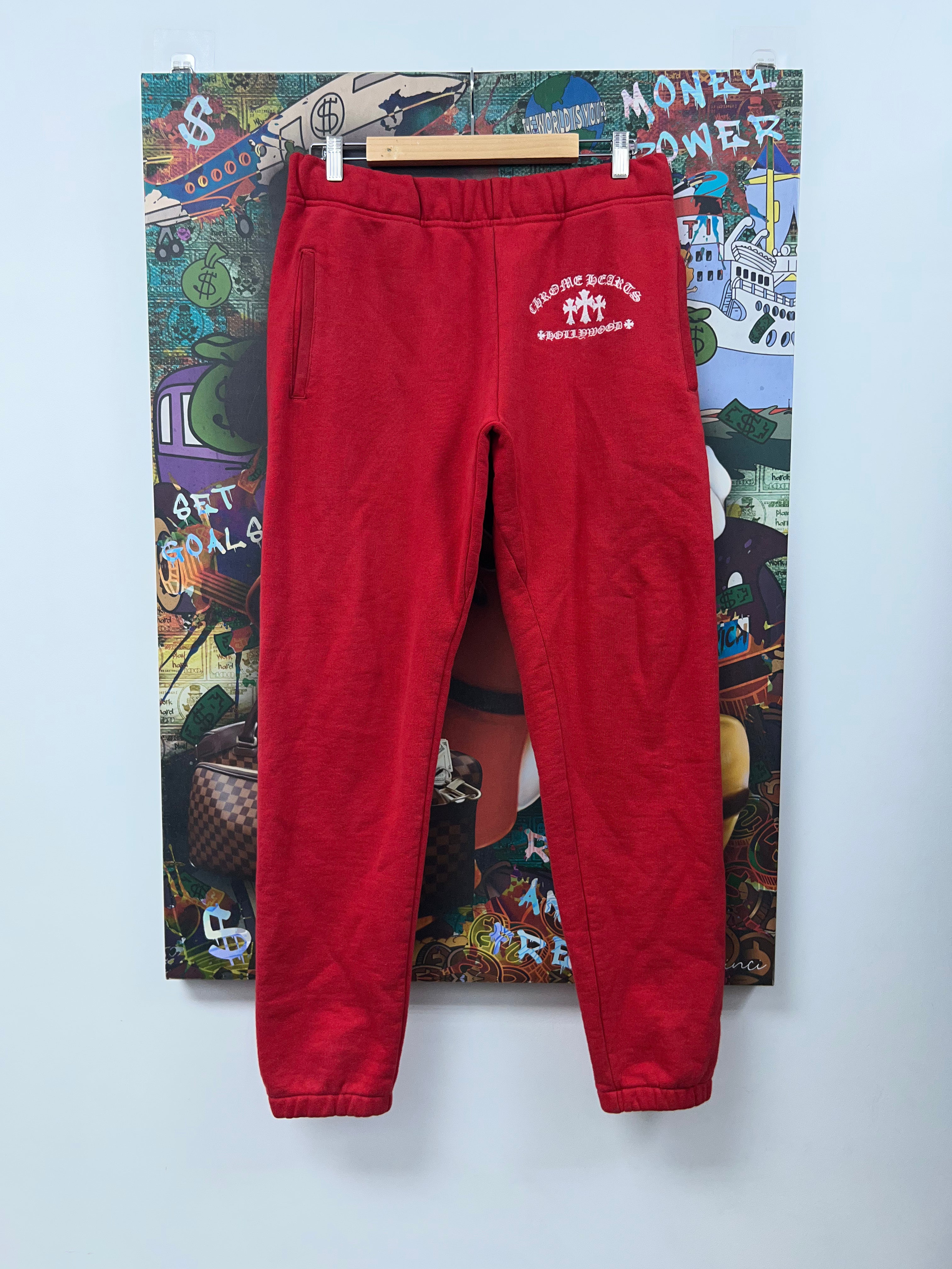 Chrome Hearts Red King Taco Sweats