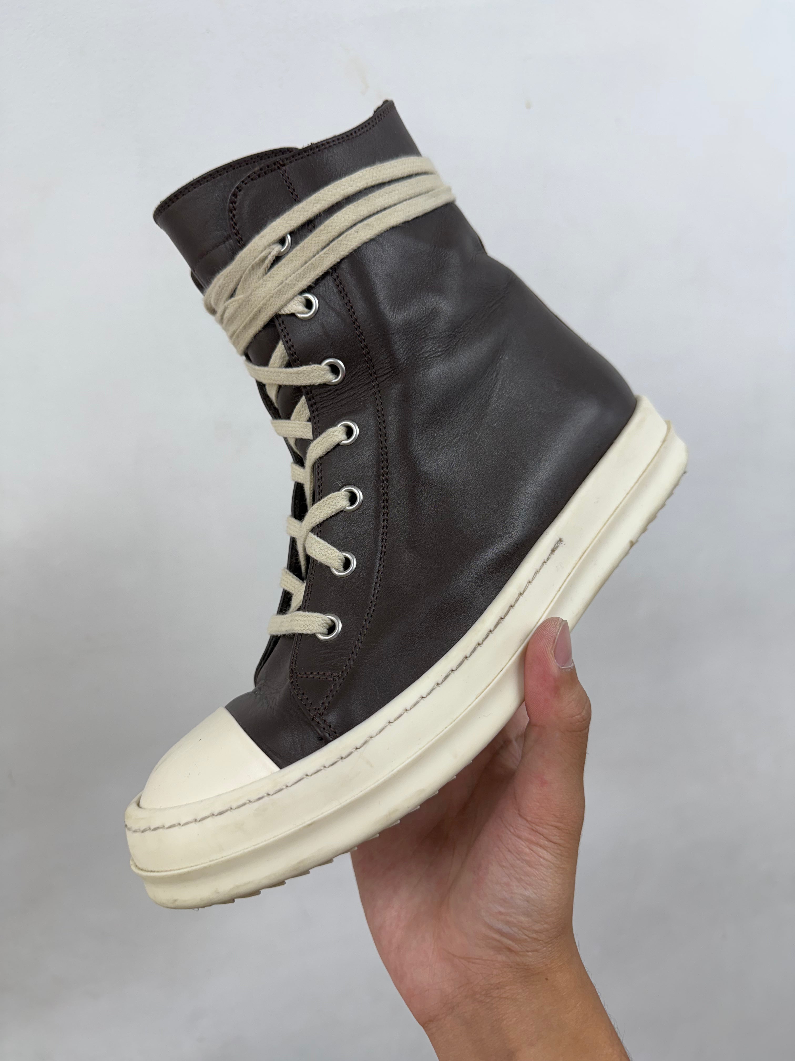 Rick Owens Brown Mainline Hi Sneakers