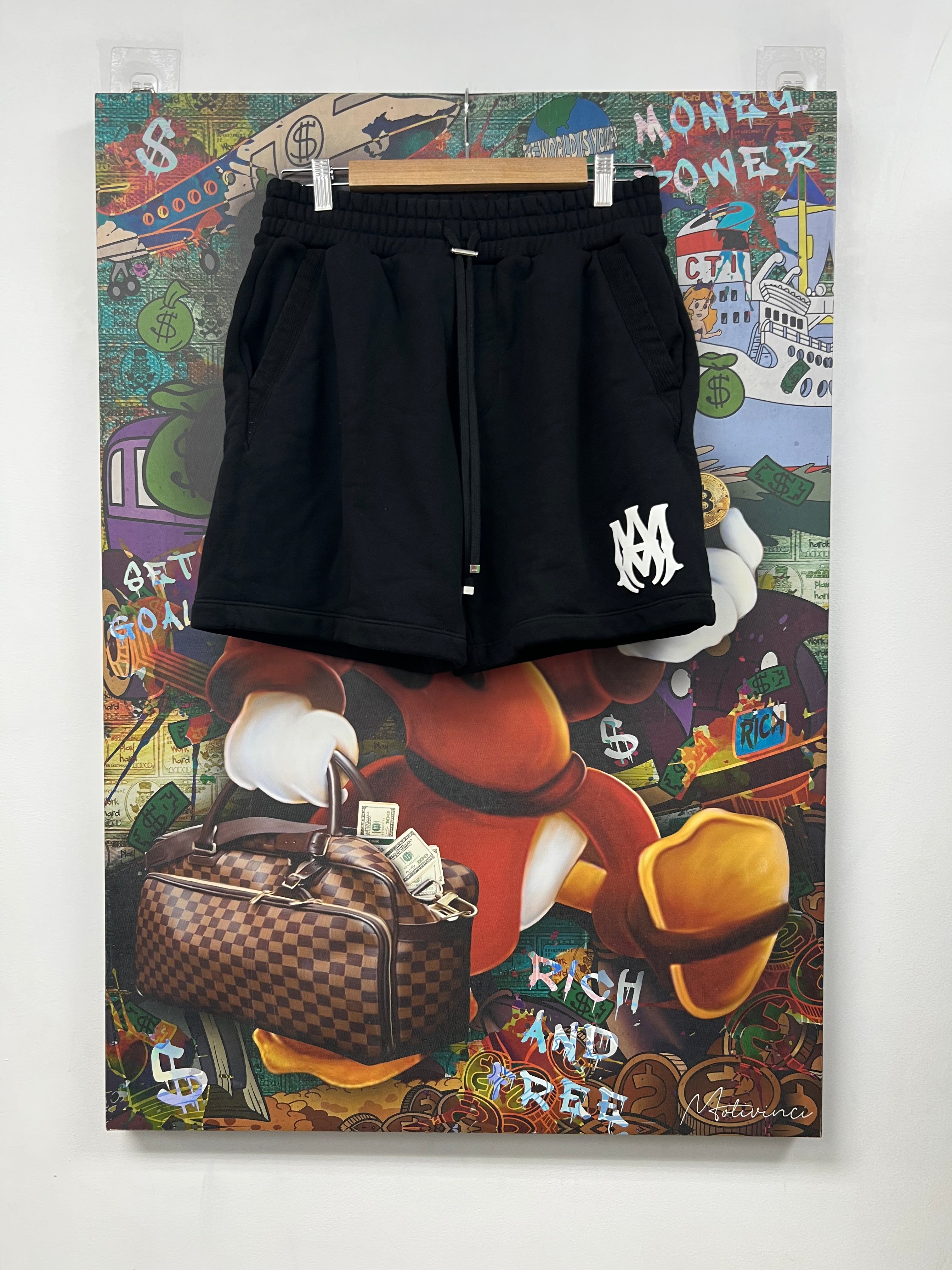 Amiri Black White MA Shorts