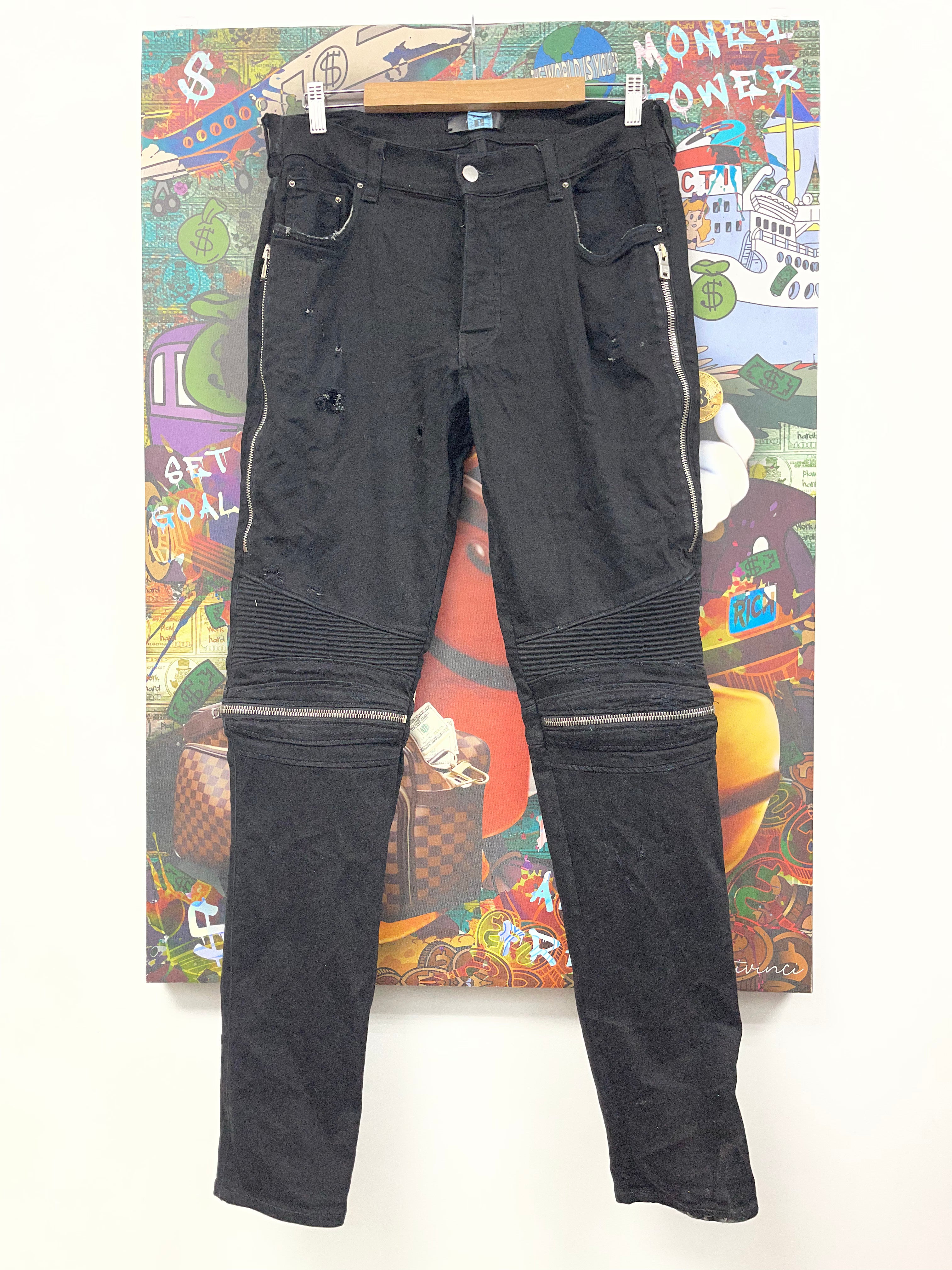 Amiri MX2 Black Black Patch (Altered Fits 34) Jeans