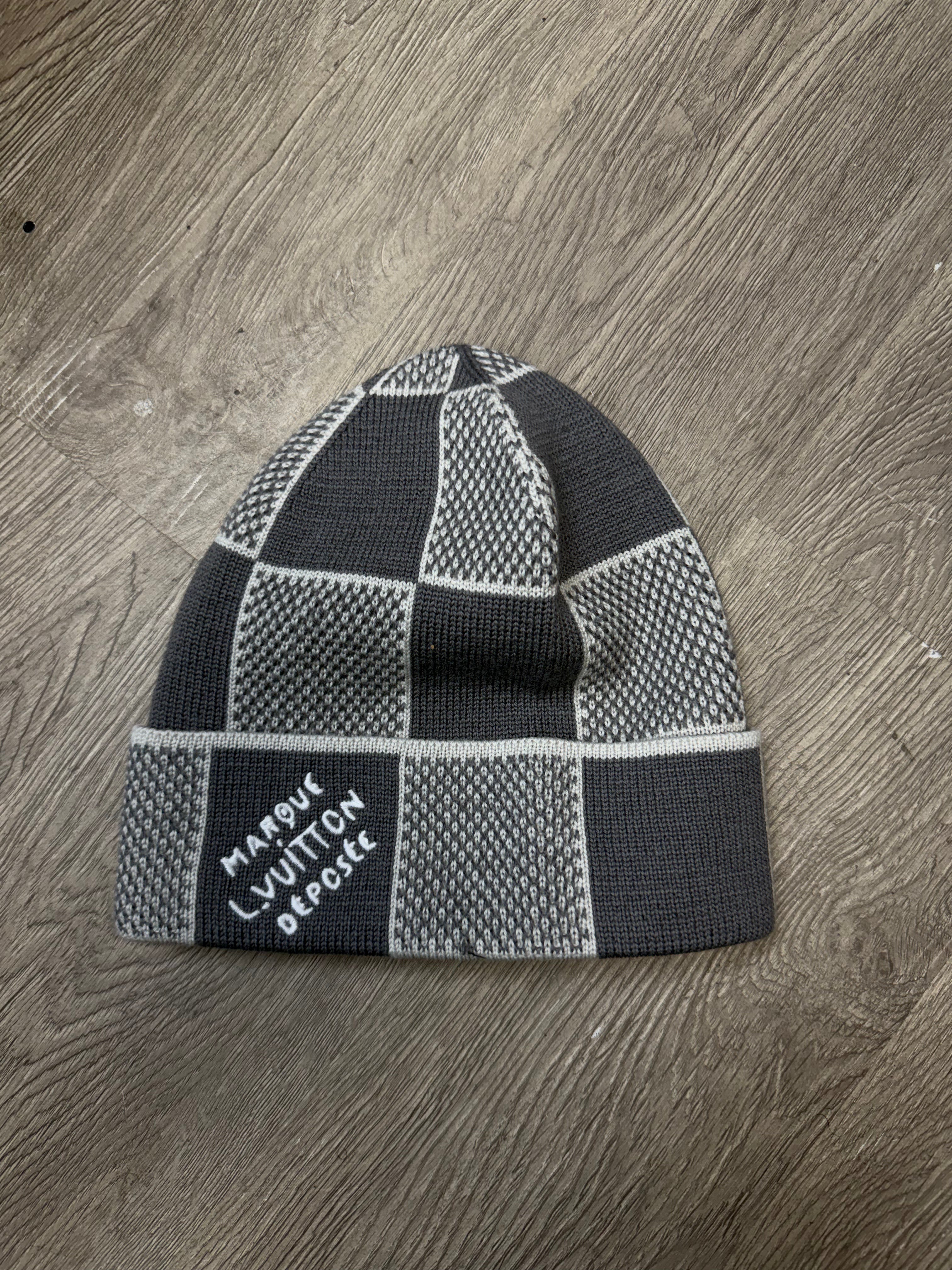 Louis Vuitton Grey Damier Heritage Beanie