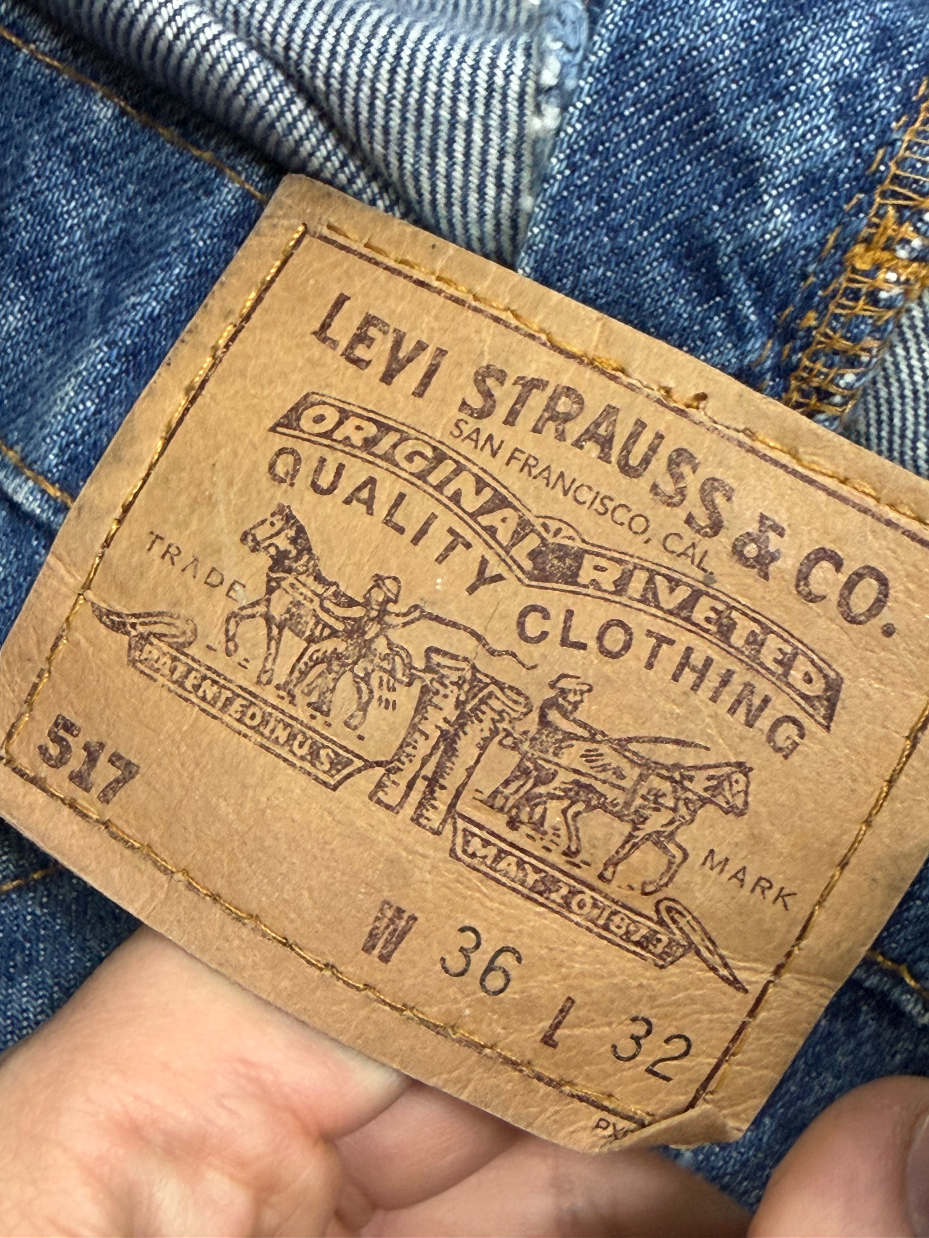Chrome Hearts Dark Wash 517 Levis Jeans